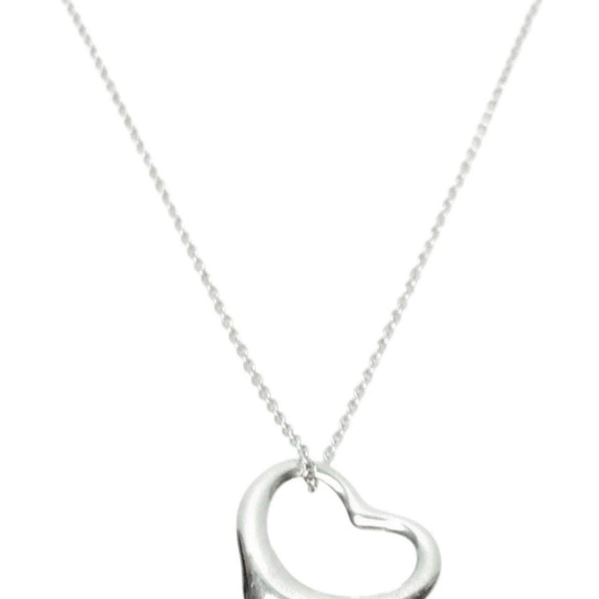 Tiffany & Co. Elsa Peretti Open Heart Pendant Necklace