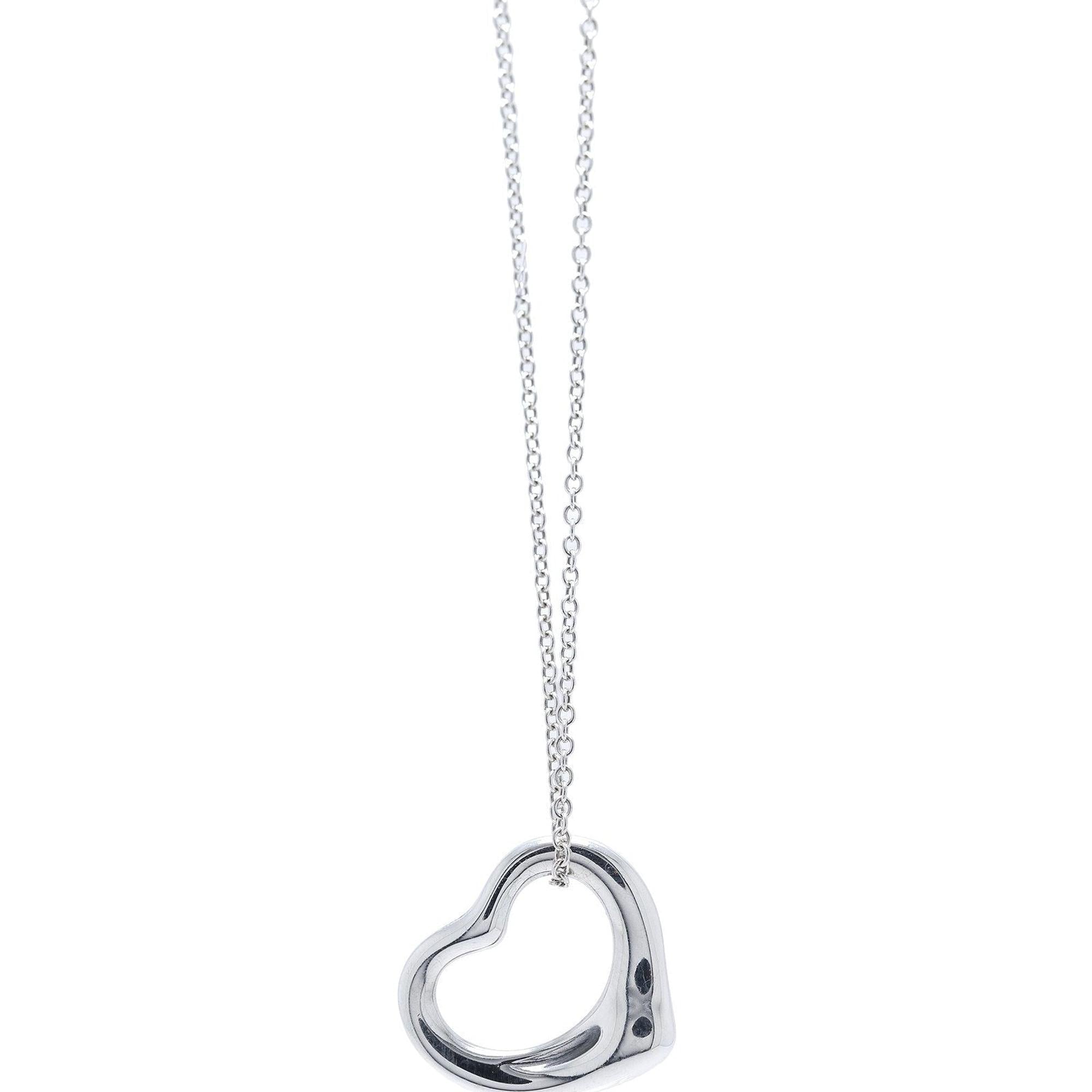 Tiffany & Co. Elsa Peretti Open Heart Pendant Necklace