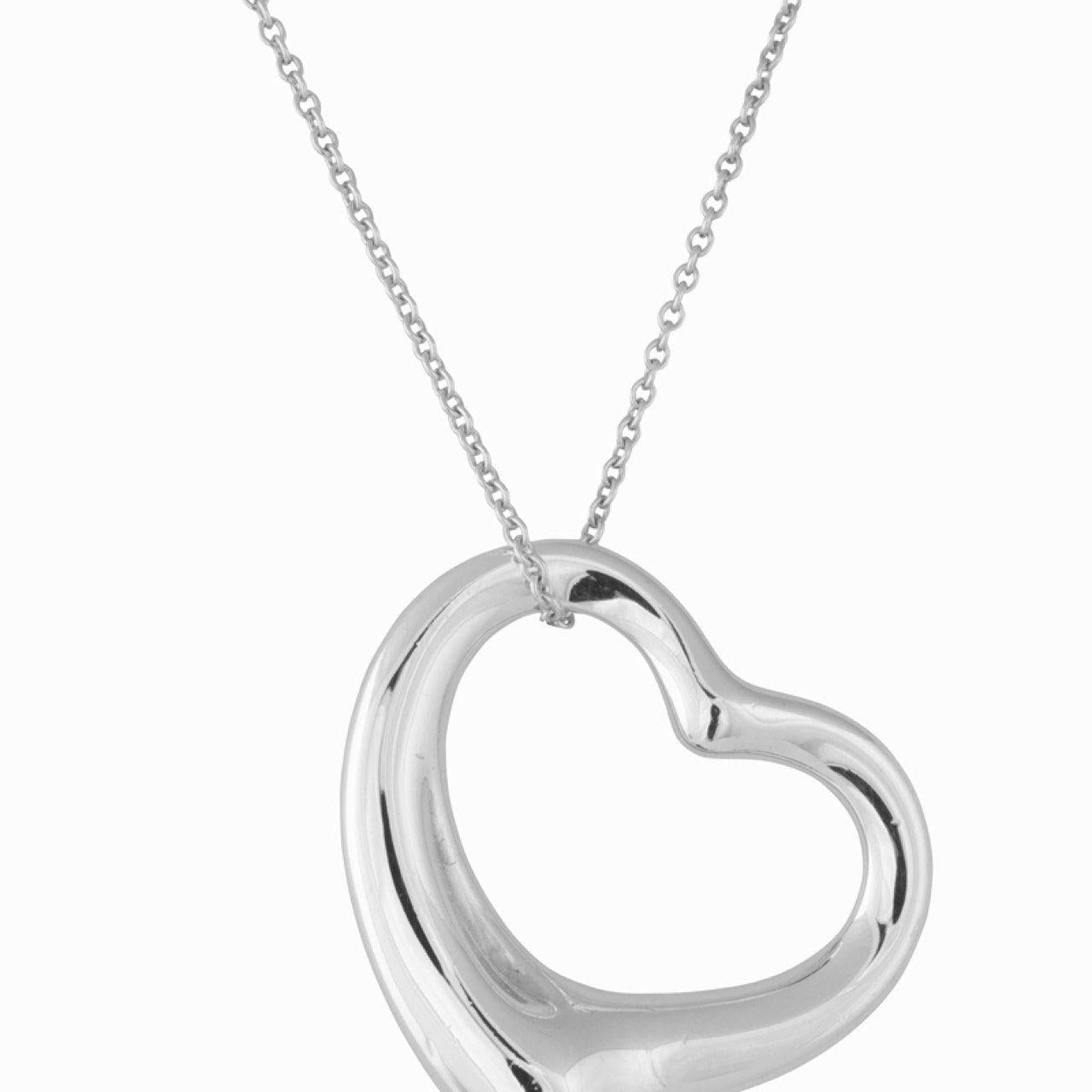 Tiffany & Co. Elsa Peretti Open Heart Pendant Necklace