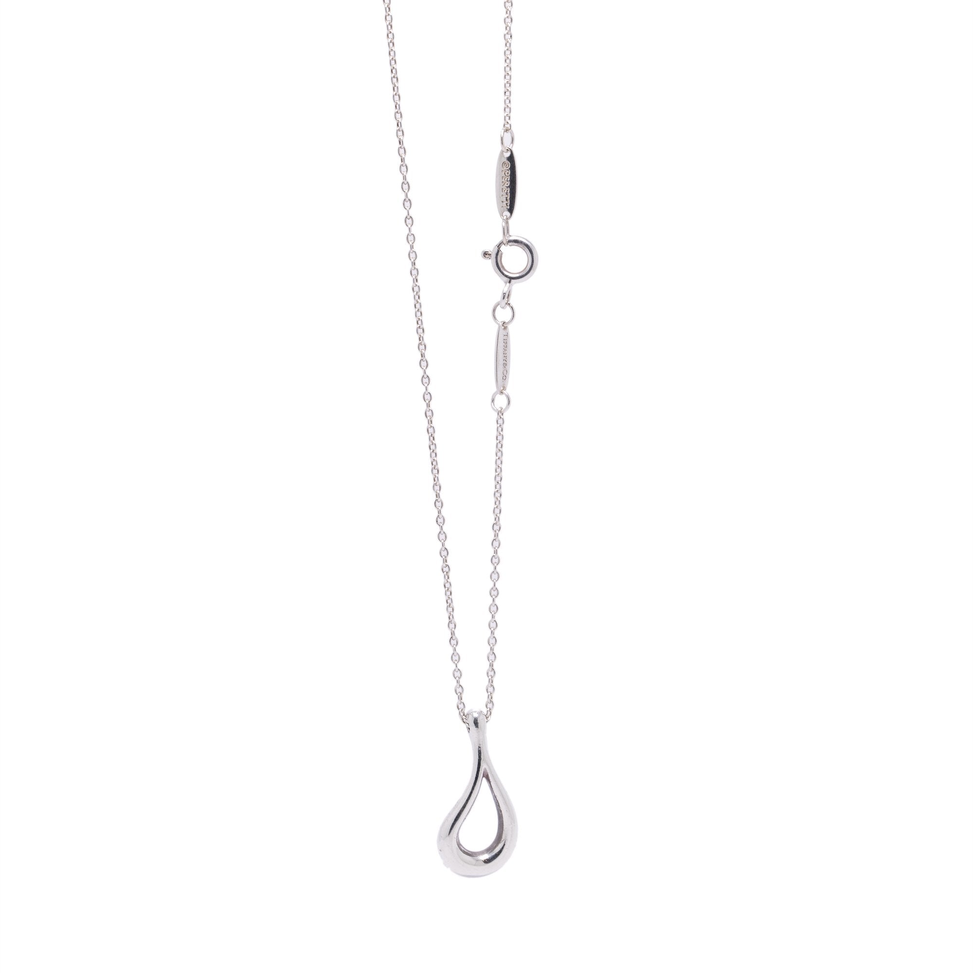 Tiffany & Co. Elsa Peretti Open Teardrop Pendant Necklace