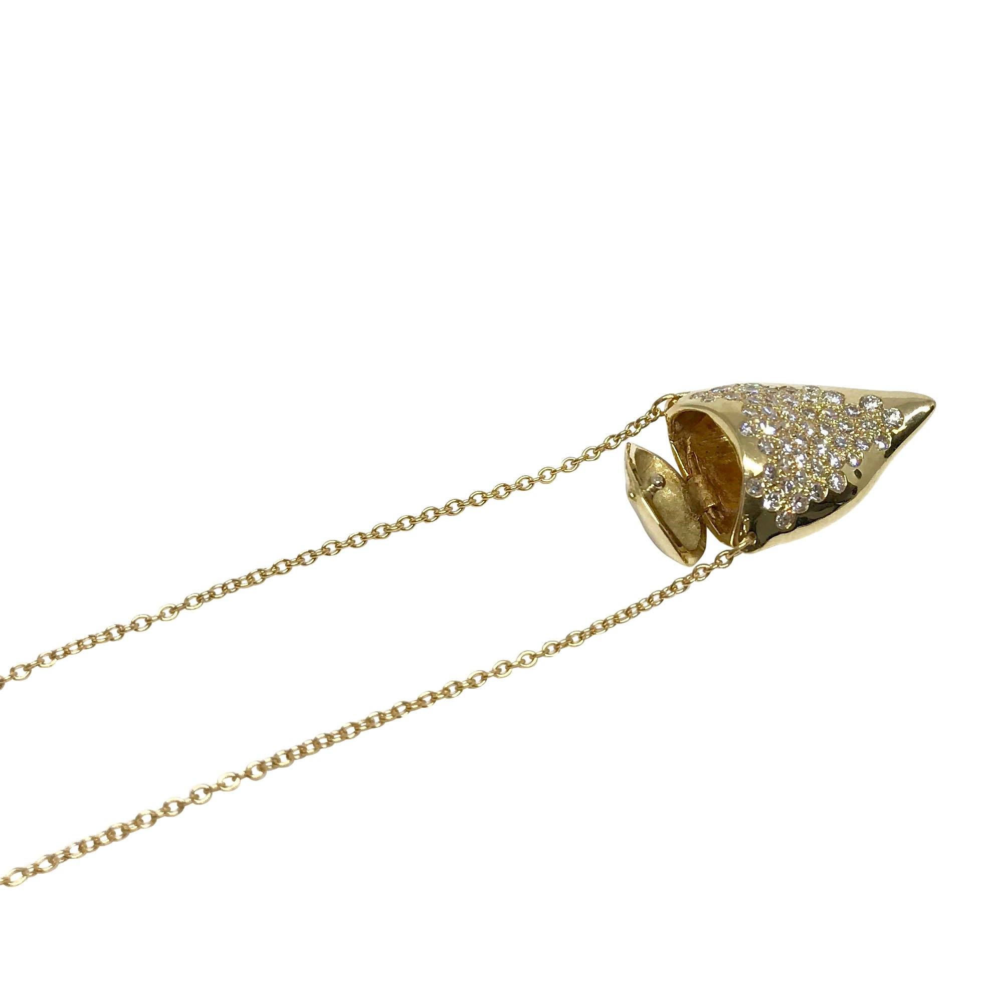 Tiffany & Co. Elsa Peretti Pave Diamond Pill Case Pendant Necklace