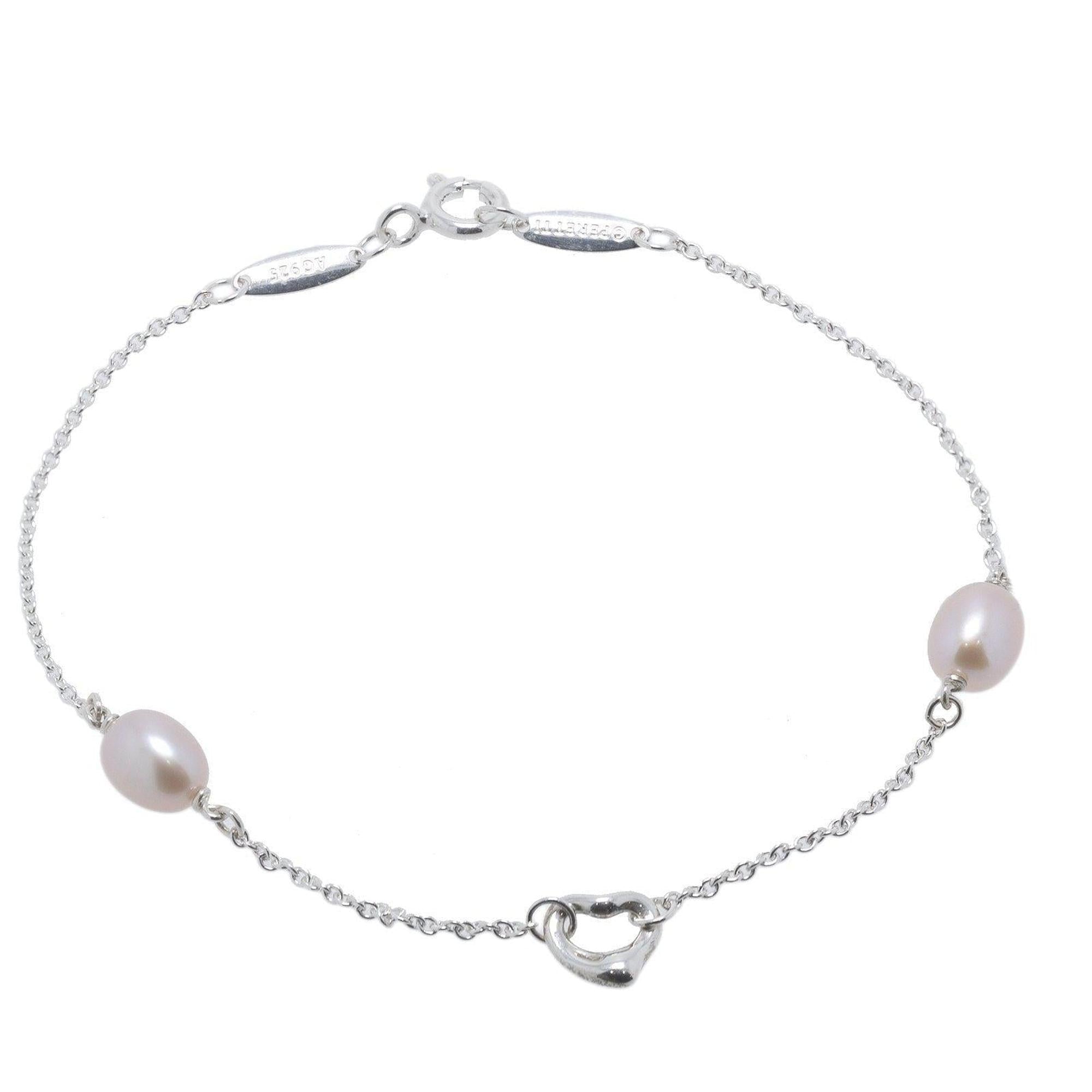Tiffany & Co. Elsa Peretti Pearls by the Yard Open Heart Bracelet