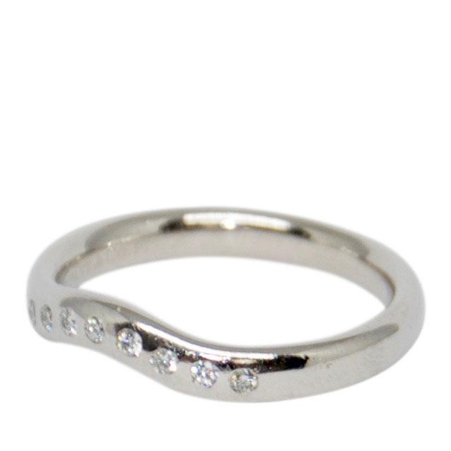 Tiffany & Co. Elsa Peretti Platinum & Diamond Wedding Band Ring