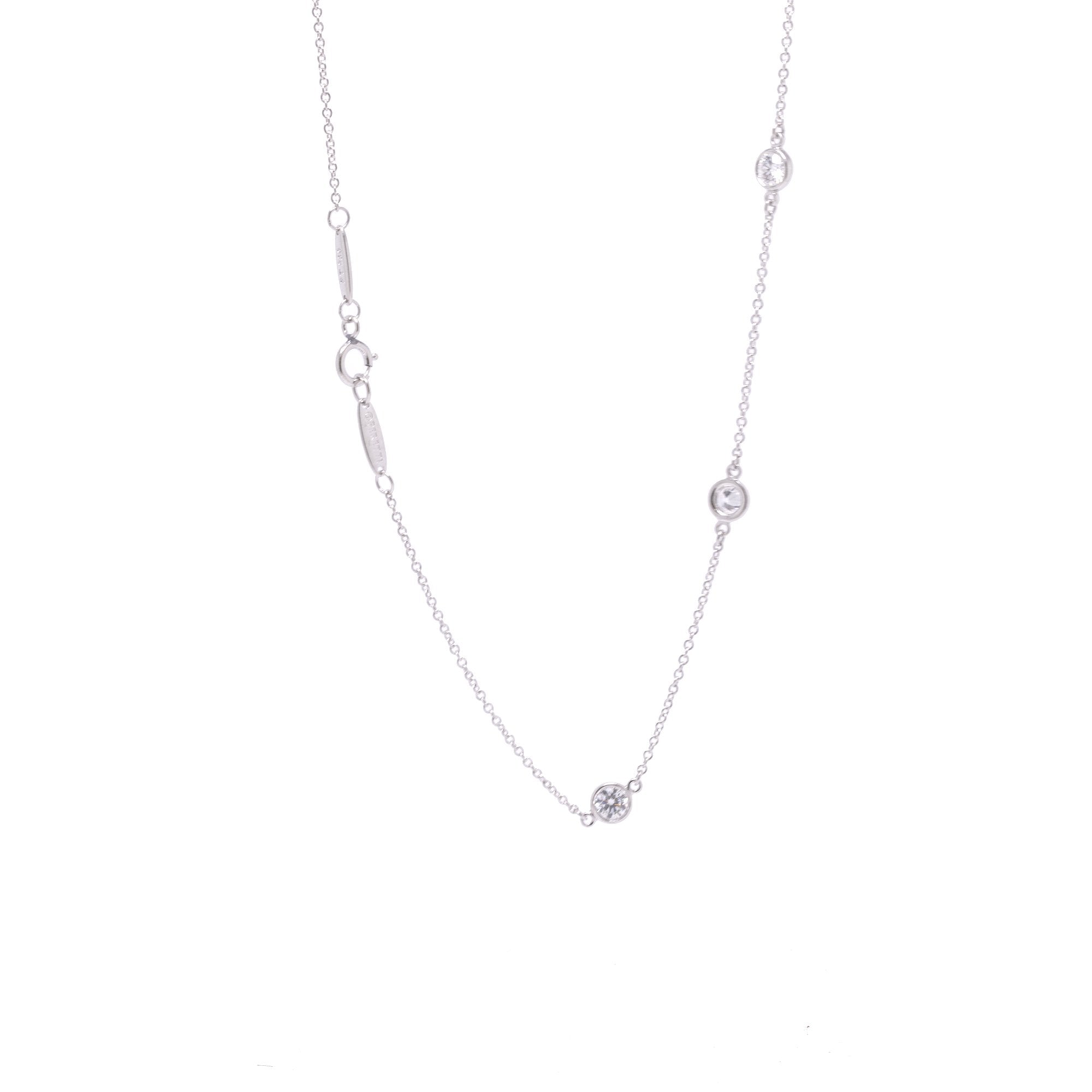 Tiffany & Co. Elsa Peretti Platinum Diamonds by the Yard Necklace