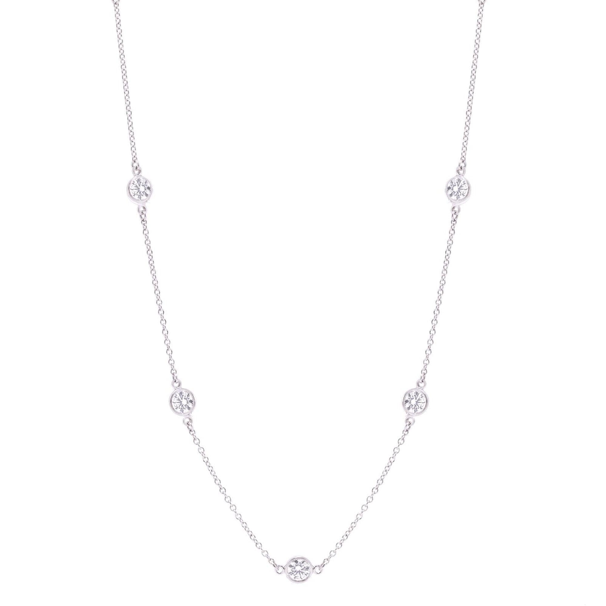Tiffany & Co. Elsa Peretti Platinum Diamonds by the Yard Necklace