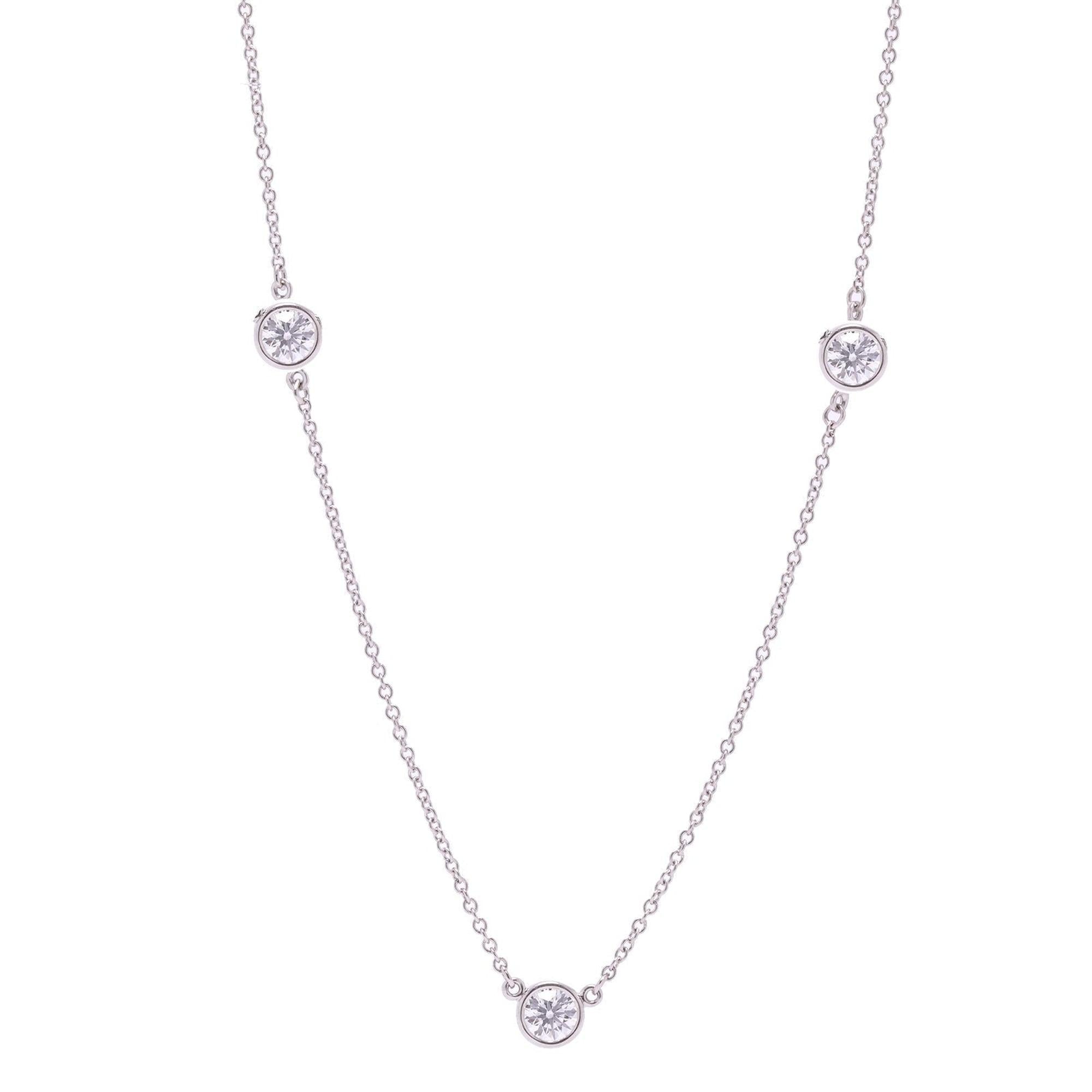 Tiffany & Co. Elsa Peretti Platinum Diamonds by the Yard Necklace