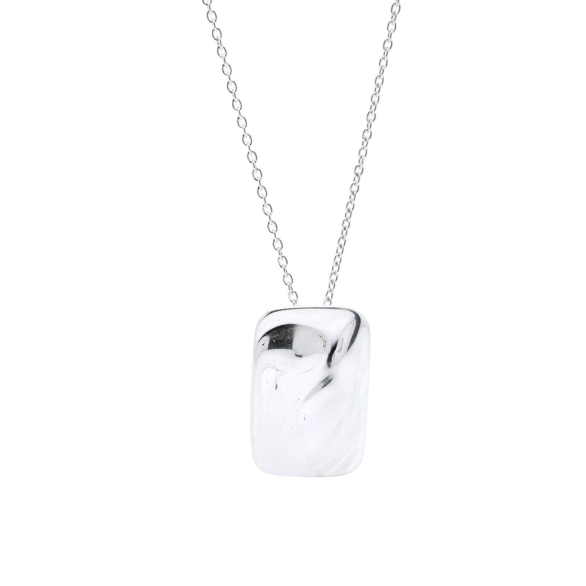 Tiffany & Co. Elsa Peretti Sculpted Rectangle Pendant Necklace