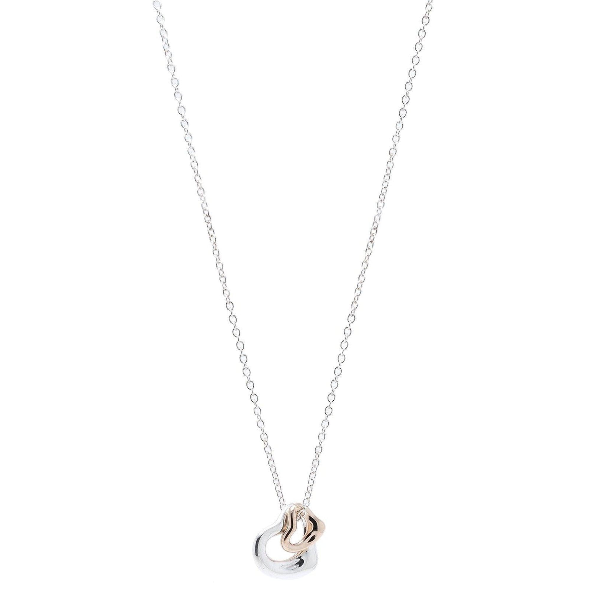 Tiffany & Co. Elsa Peretti Two-Tone Open Heart Pendant Necklace