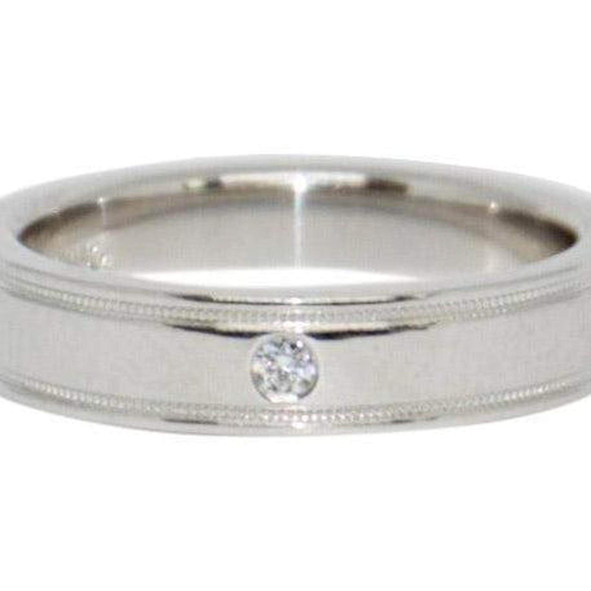 Tiffany & Co. Essential Double Milgrain Band Ring with Diamond