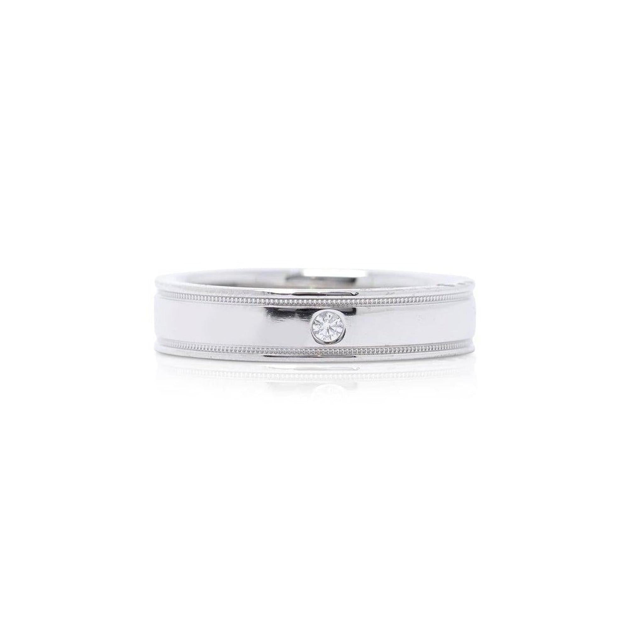 Tiffany & Co. Essential Double Milgrain Diamond Band Ring