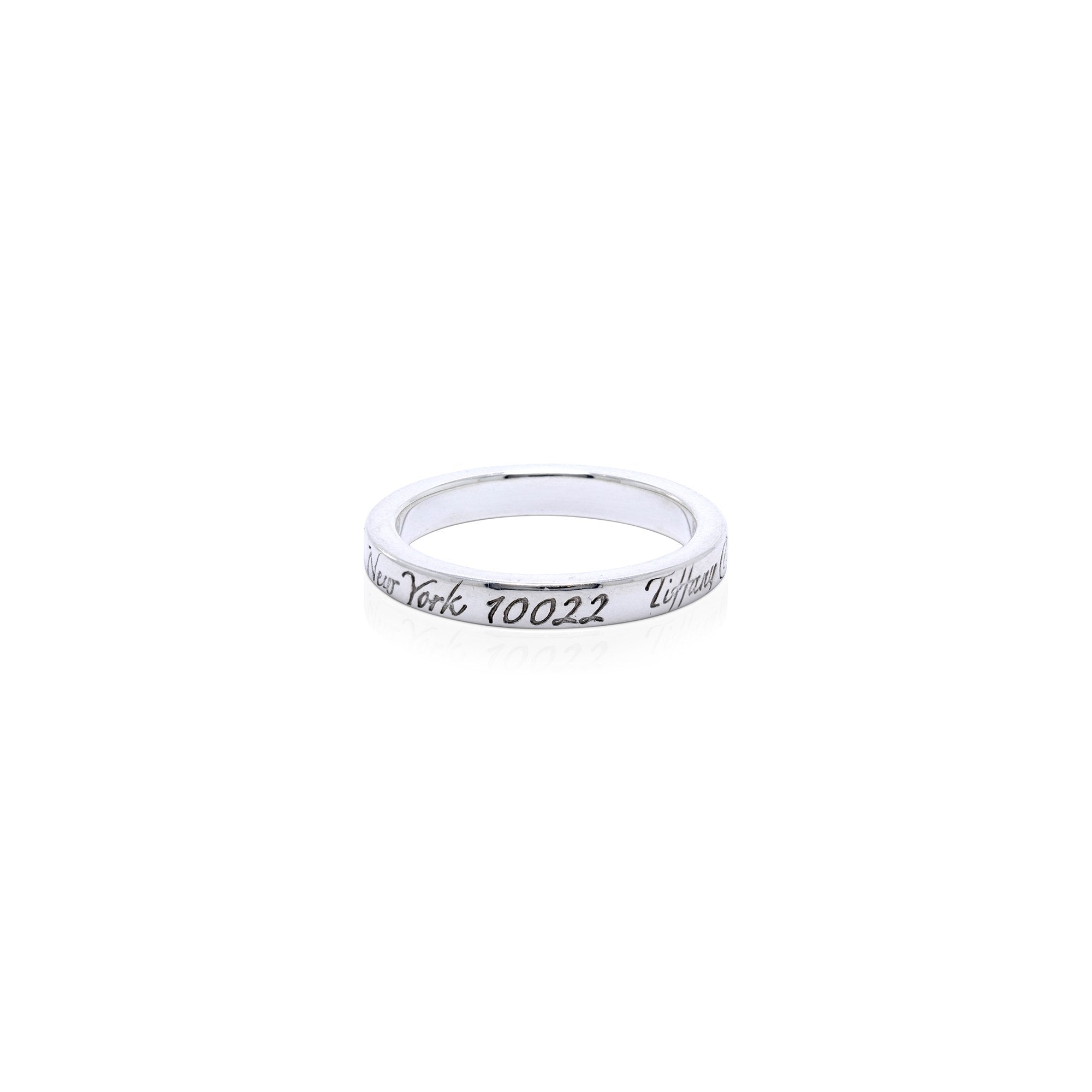 Tiffany & Co. Fifth Ave Narrow Notes Band Ring