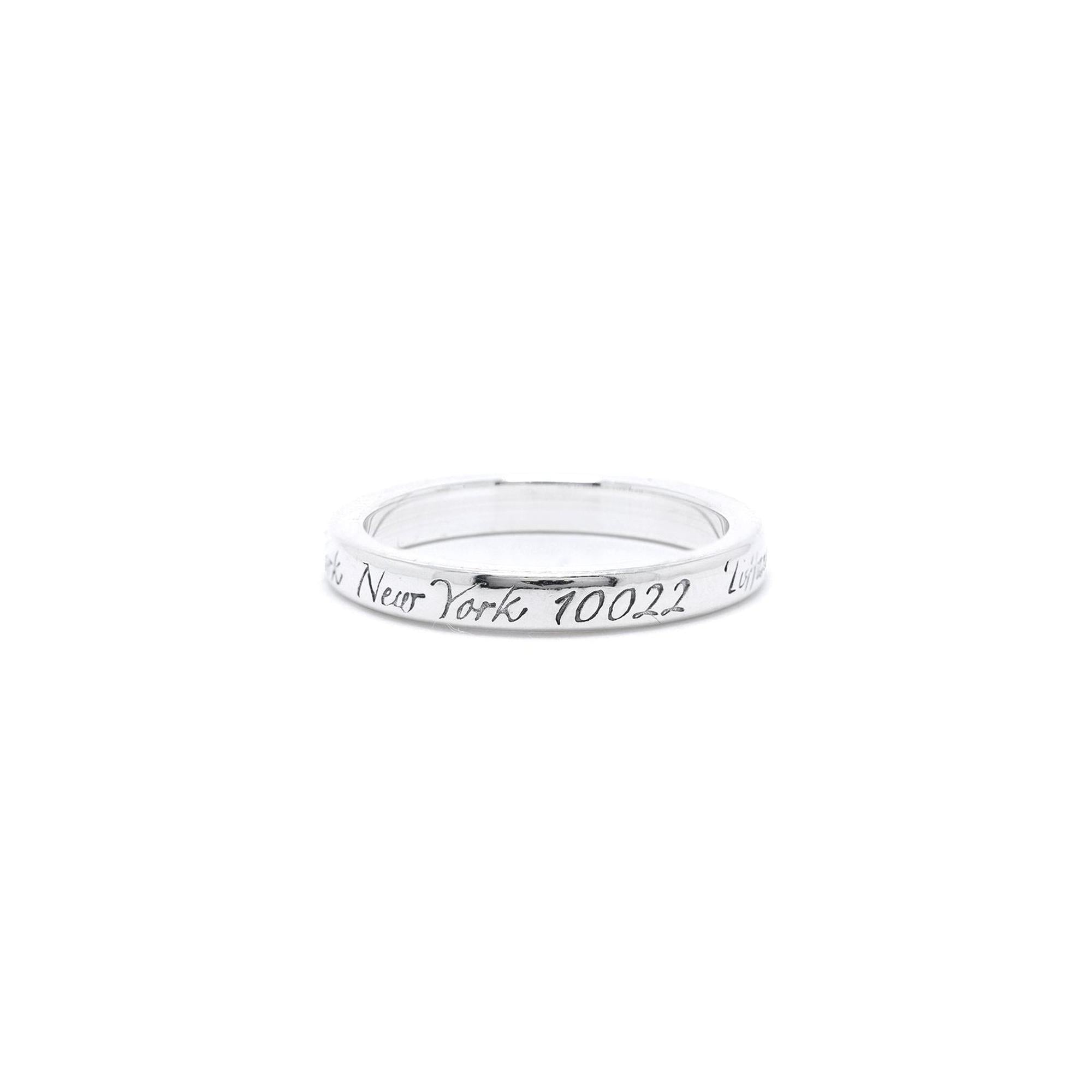 Tiffany & Co. Fifth Ave Narrow Notes Band Ring