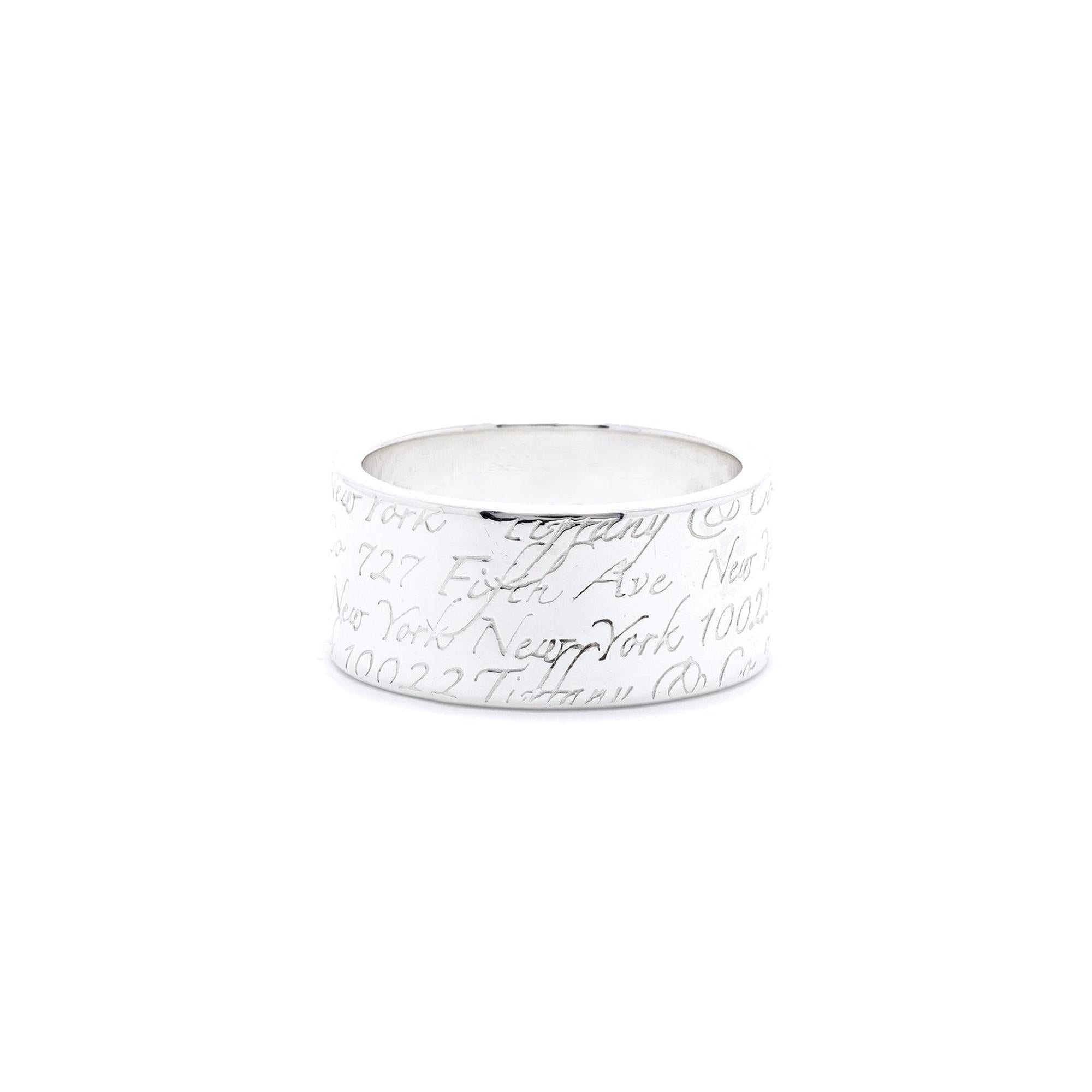 Tiffany & Co. Fifth Ave Wide Notes Band Ring