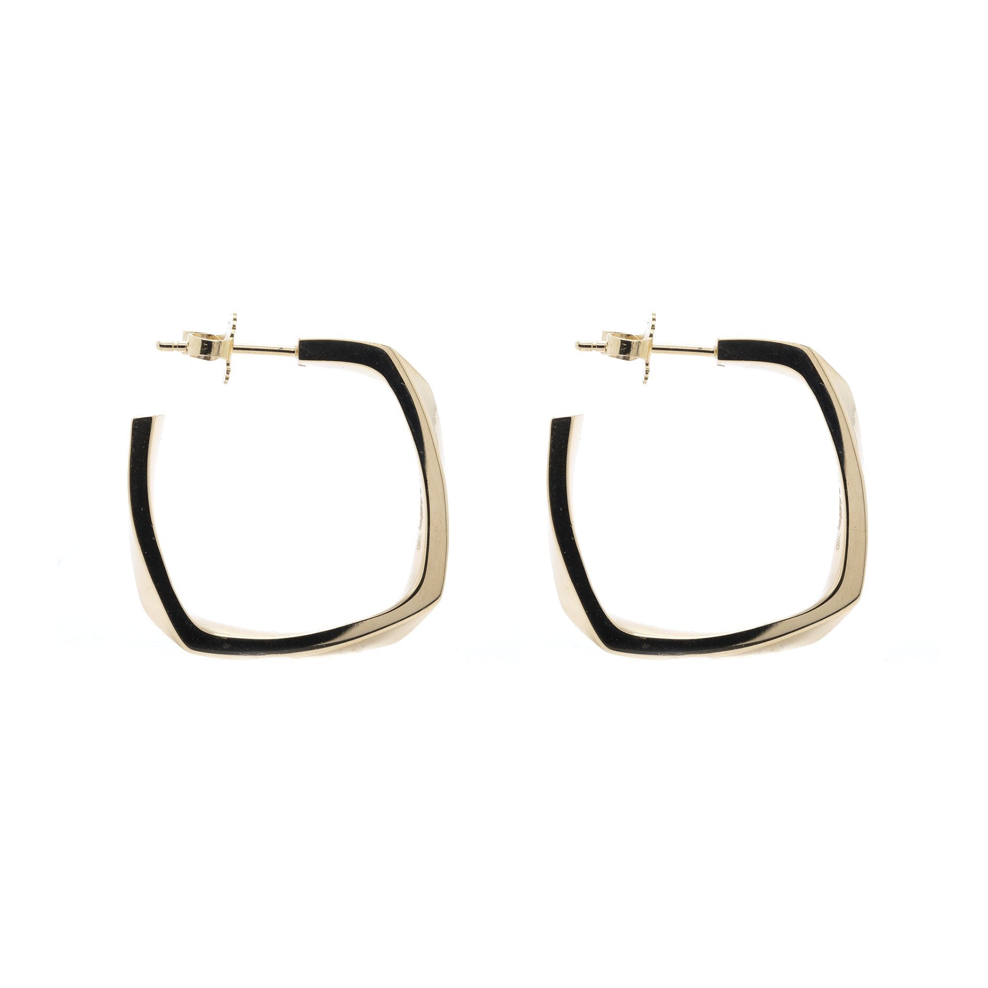 Tiffany & Co. Frank Gehry 18k Gold Torque Hoop Earrings
