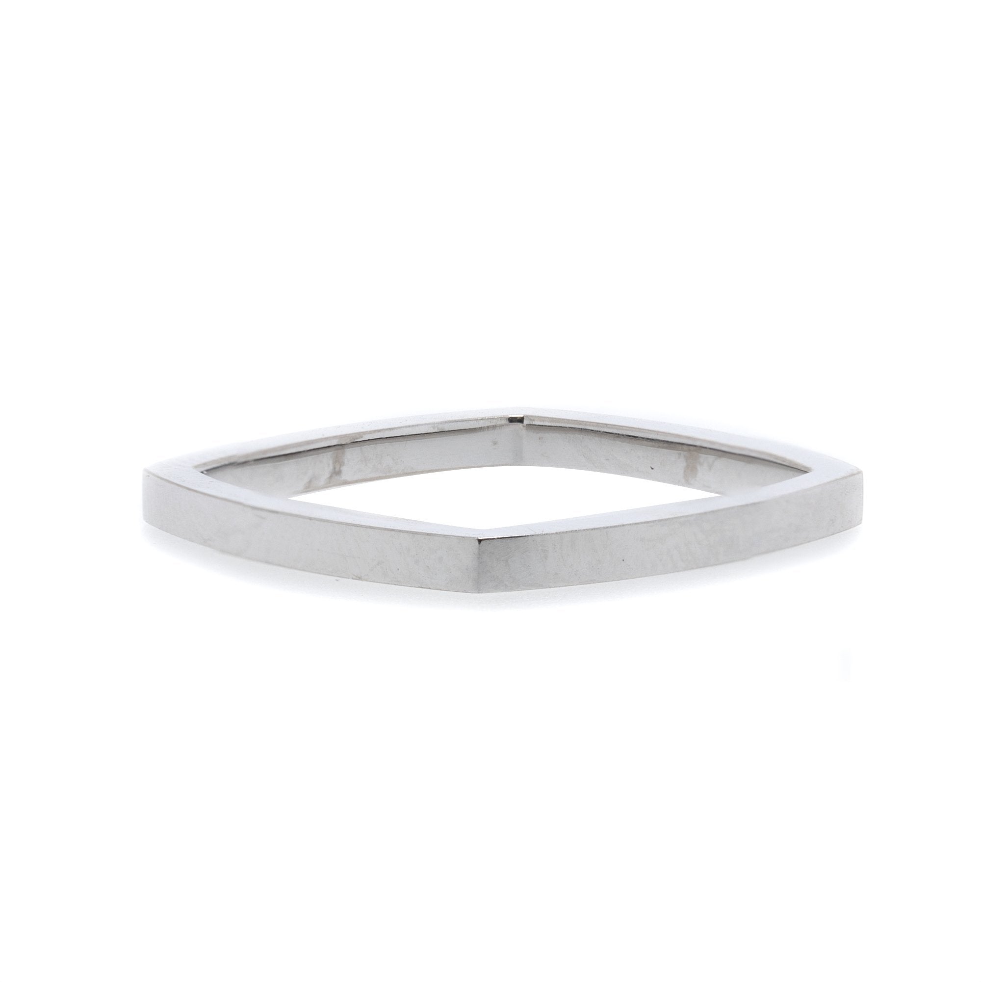 Tiffany & Co. Frank Gehry 18k White Gold and Diamonds Micro Torque Ring