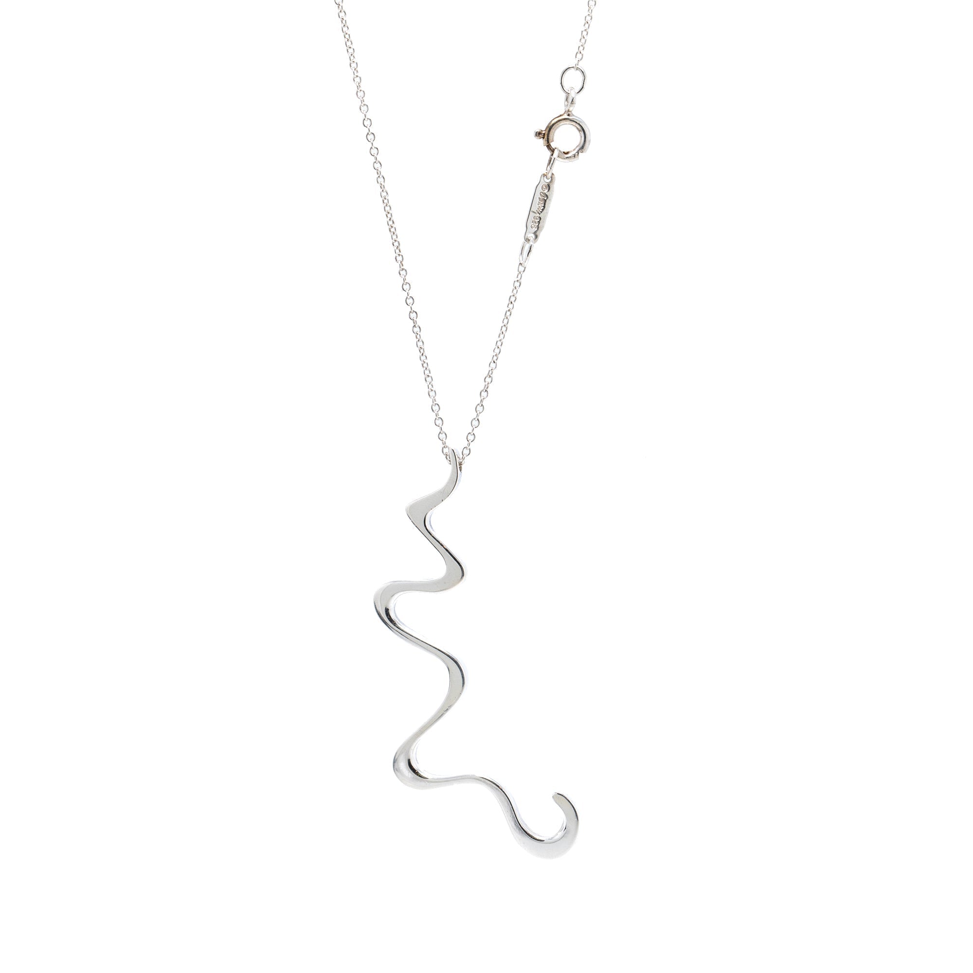 Tiffany & Co. Frank Gehry Equus Squiggle Wave Pendant Necklace