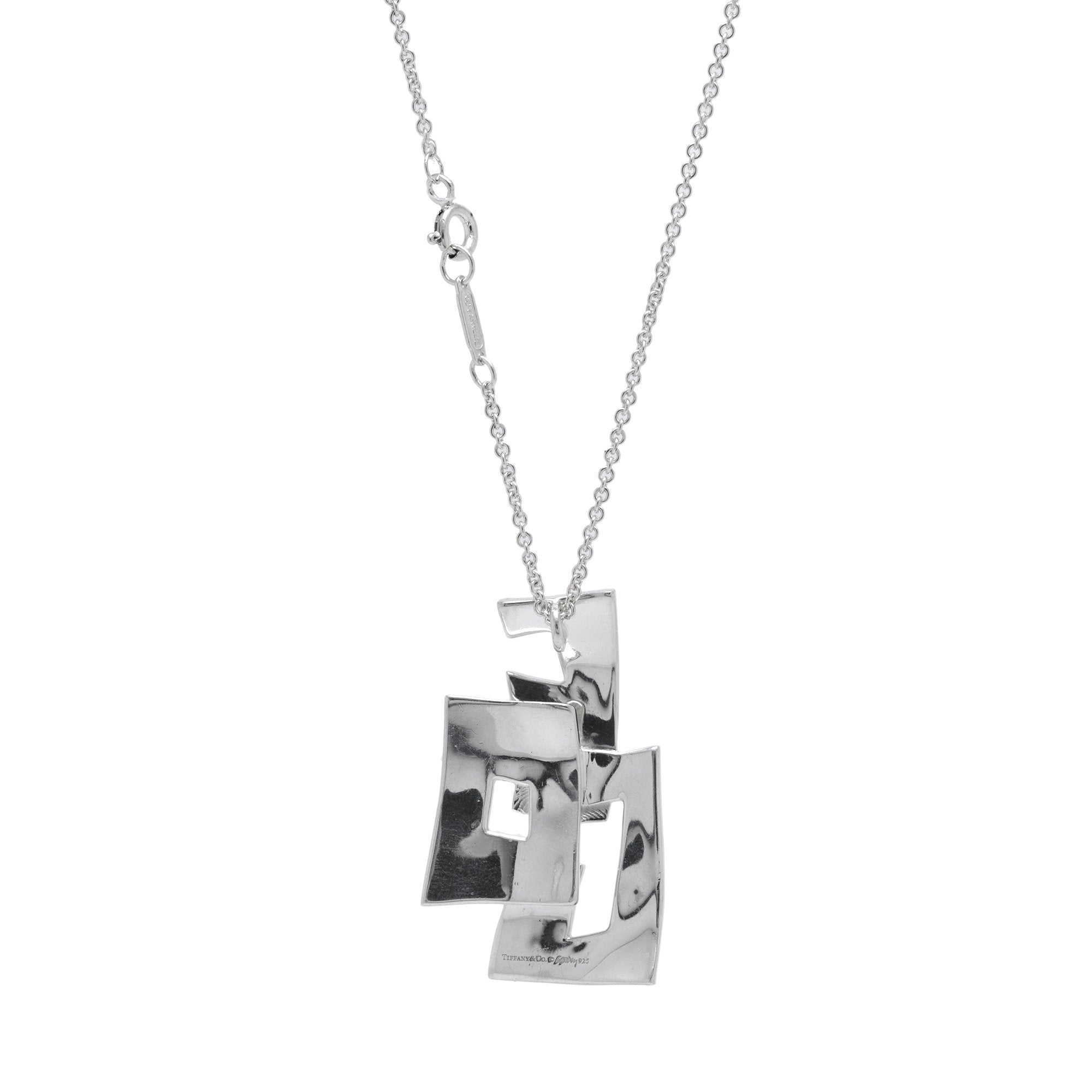 Tiffany & Co. Frank Gehry 'FOG' Abstract Initial Pendant Necklace