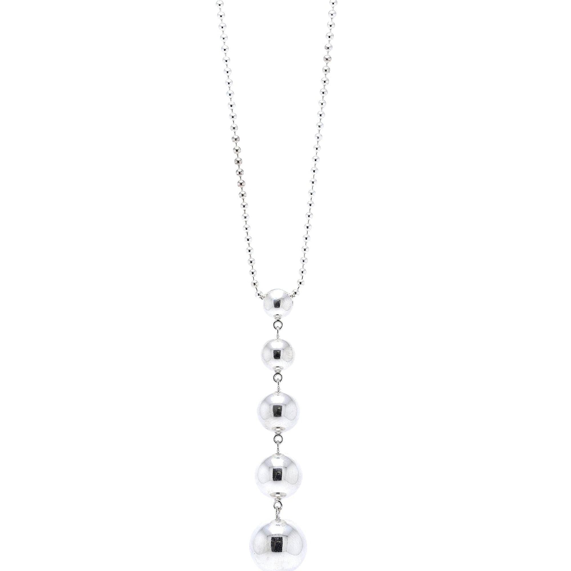 Tiffany & Co. Graduated Ball Drop Pendant Necklace