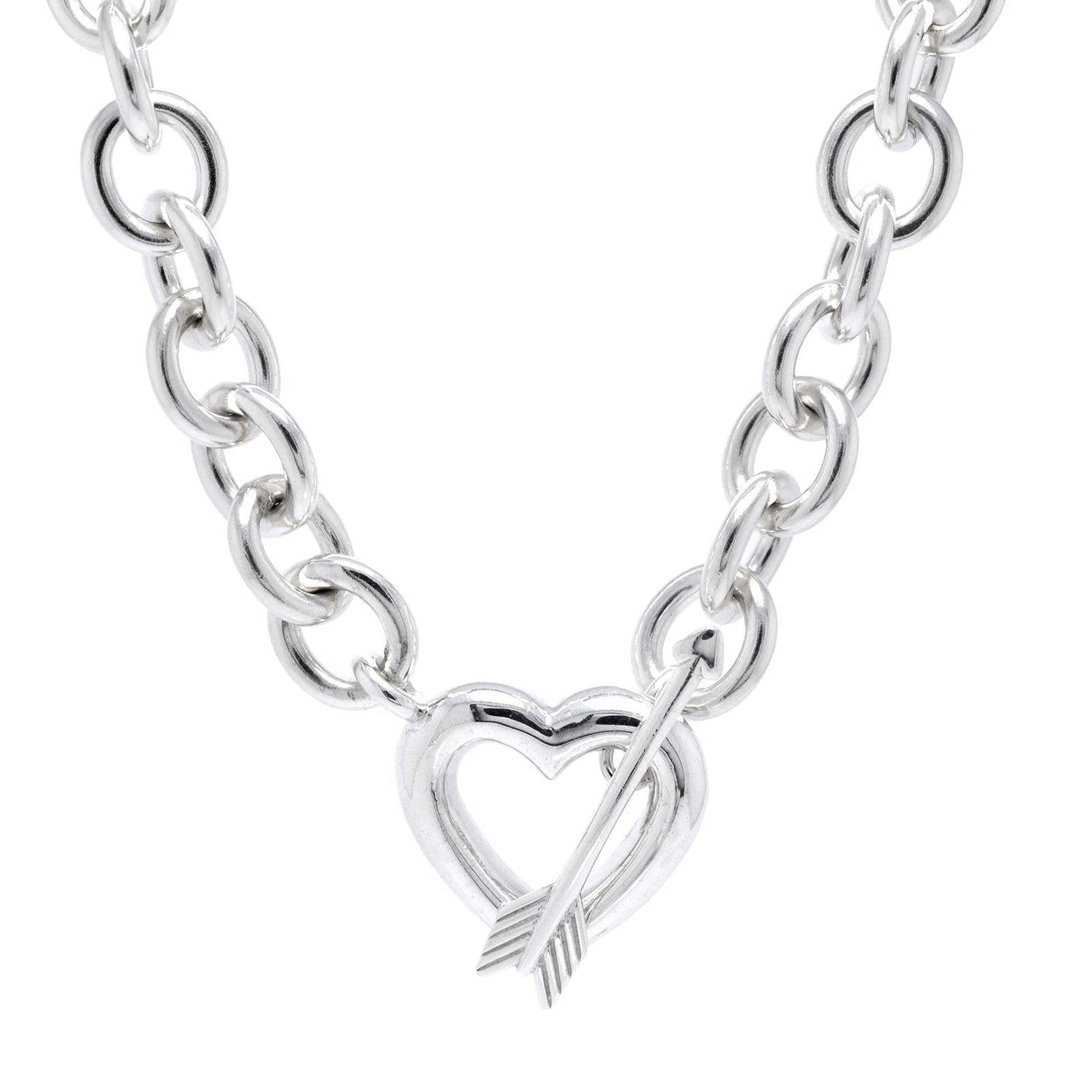 Tiffany & Co. Heart & Arrow Toggle Clasp Necklace