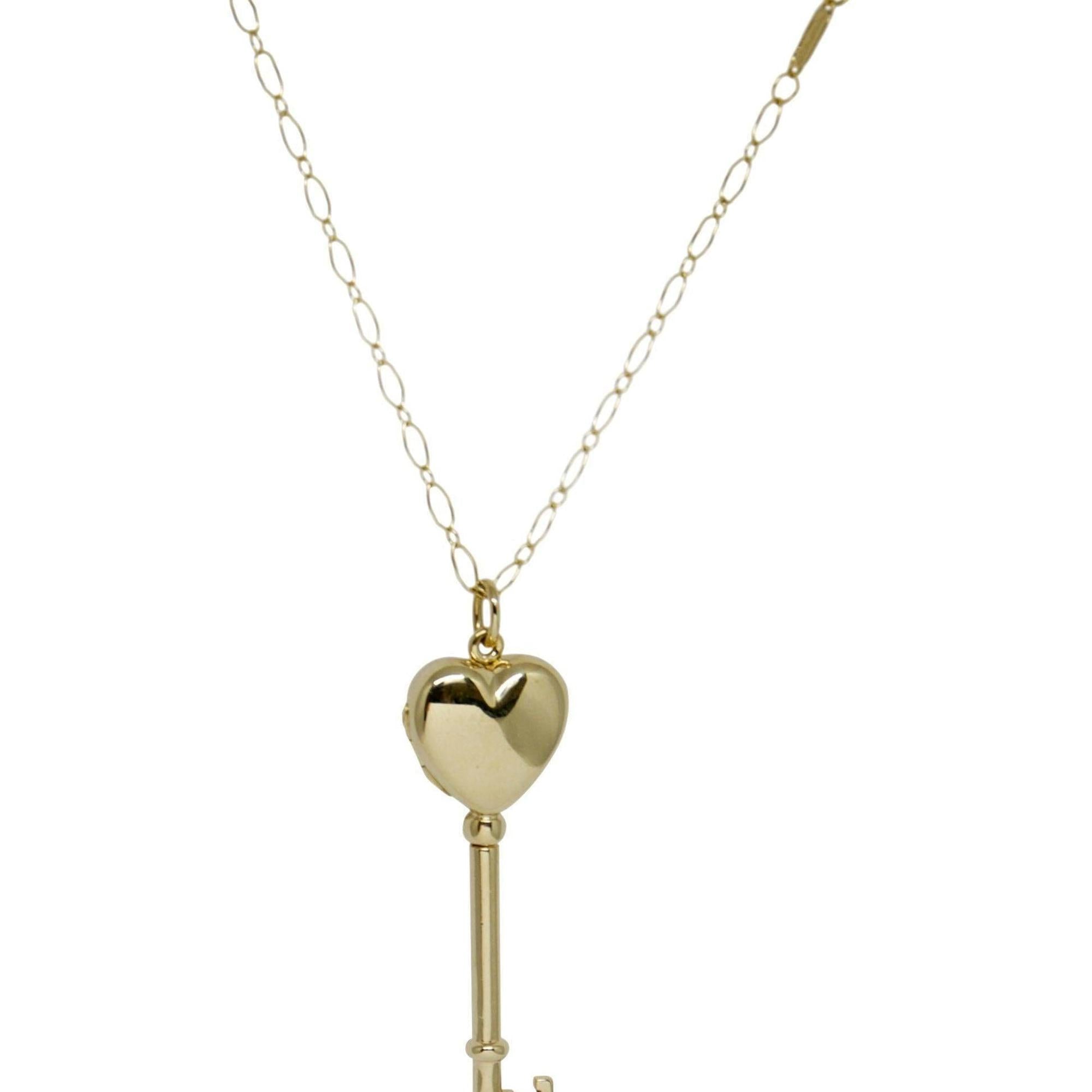 Tiffany & Co. Heart Key Locket Pendant Necklace