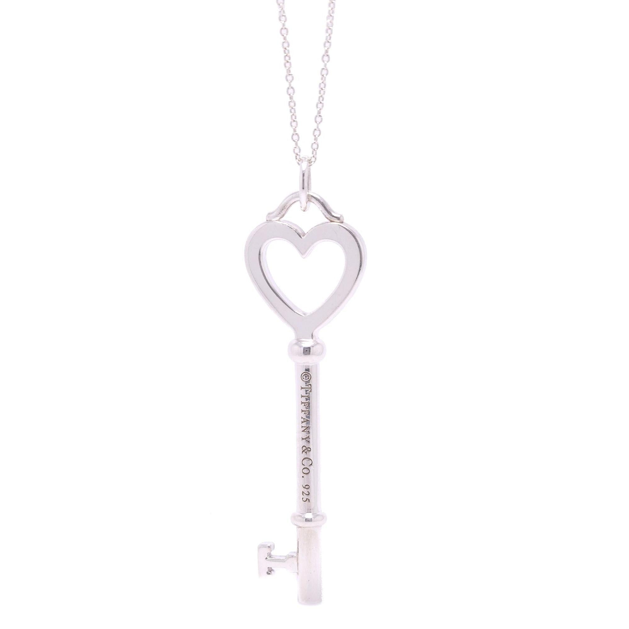 Tiffany & Co. Heart Key Pendant Necklace