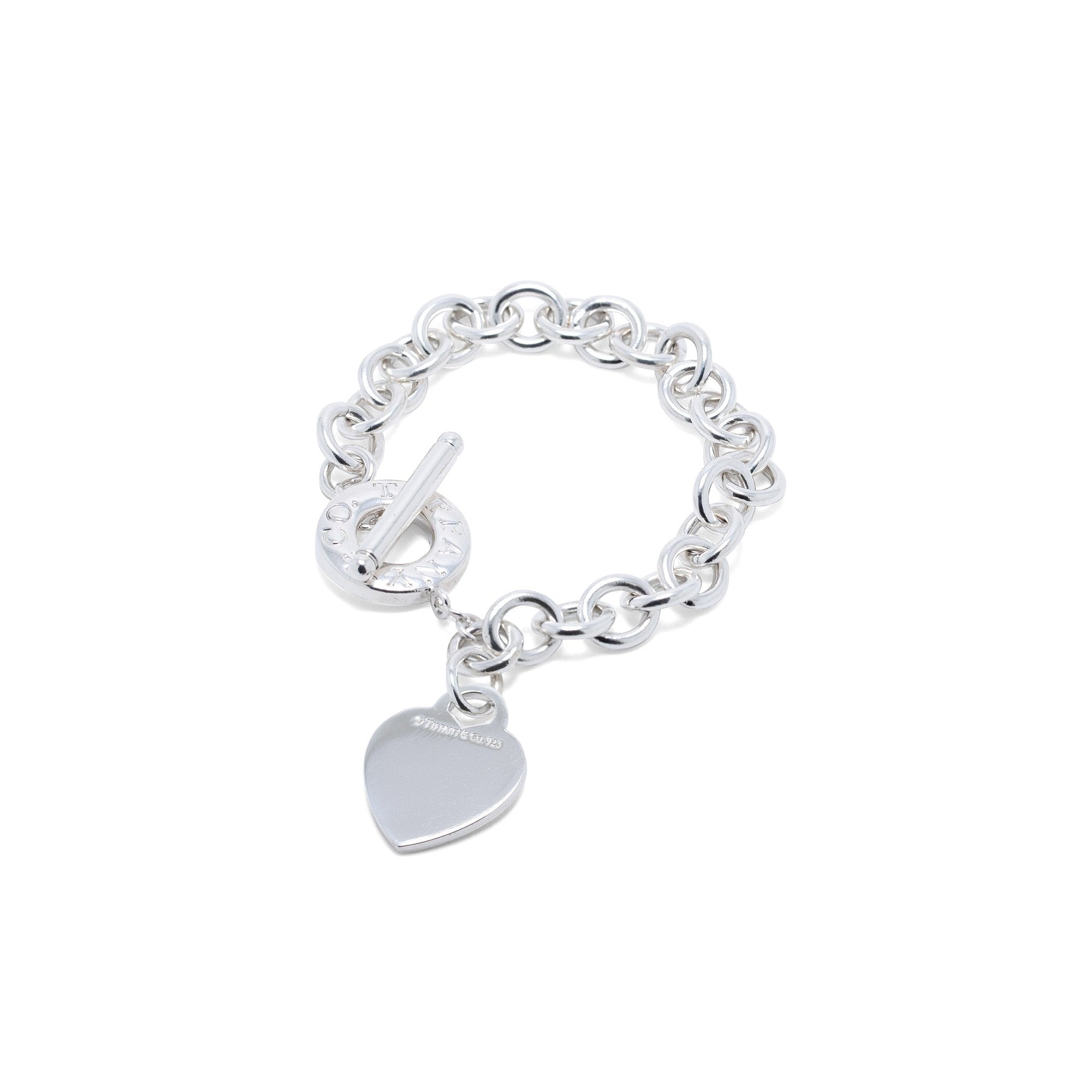 Tiffany & Co. Heart Tag Charm Bracelet with Toggle Clasp