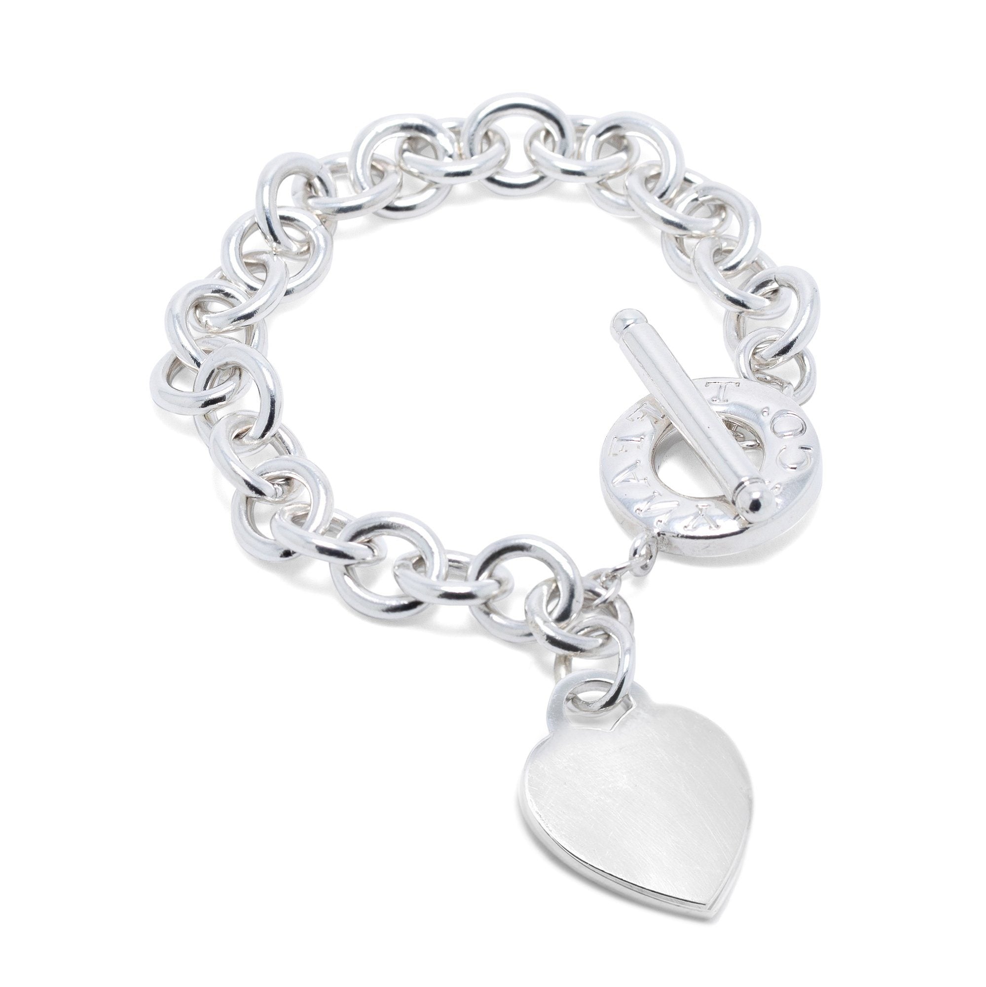 Tiffany & Co. Heart Tag Charm Bracelet with Toggle Clasp