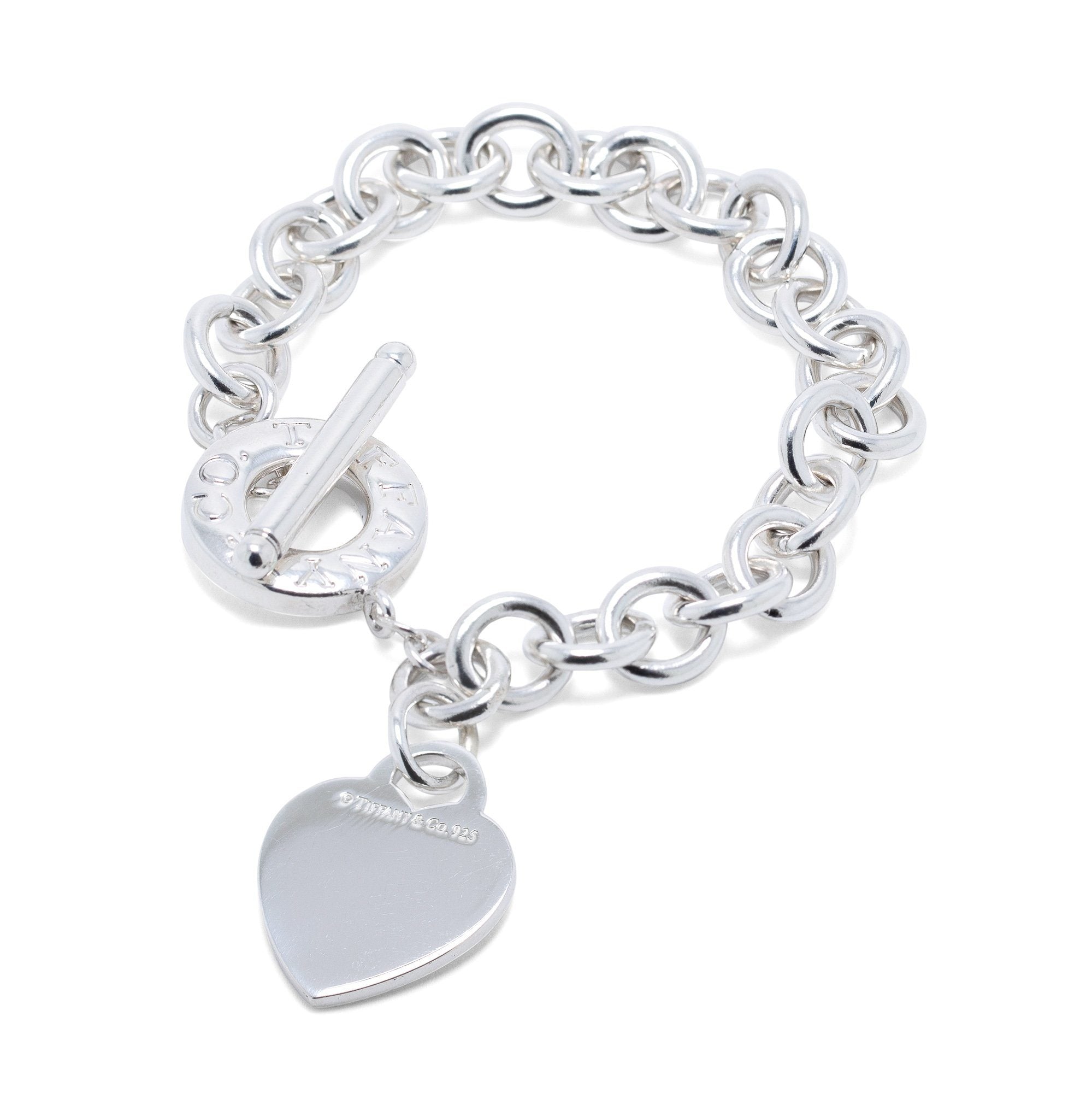 Tiffany & Co. Heart Tag Charm Bracelet with Toggle Clasp