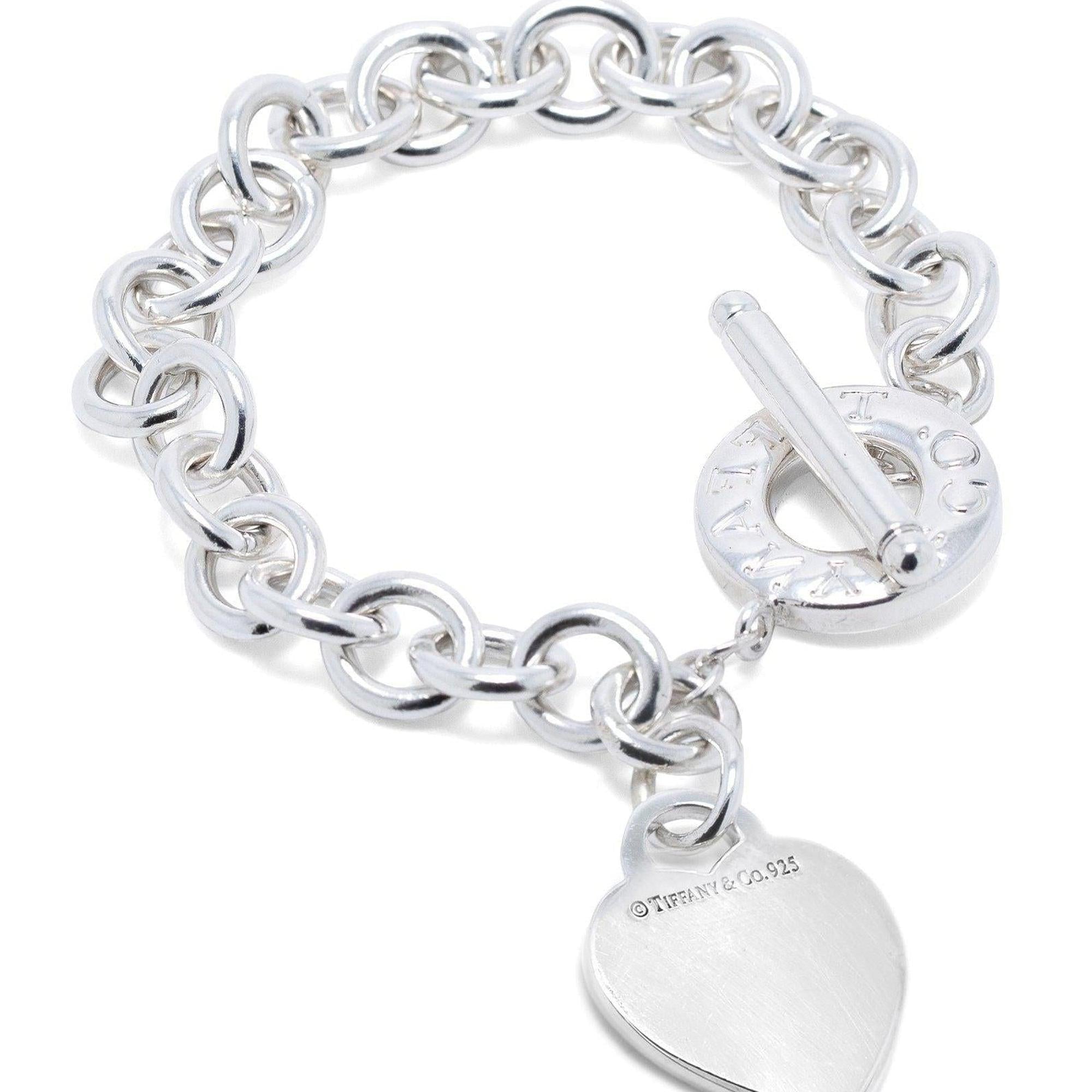 Tiffany & Co. Heart Tag Charm Bracelet with Toggle Clasp