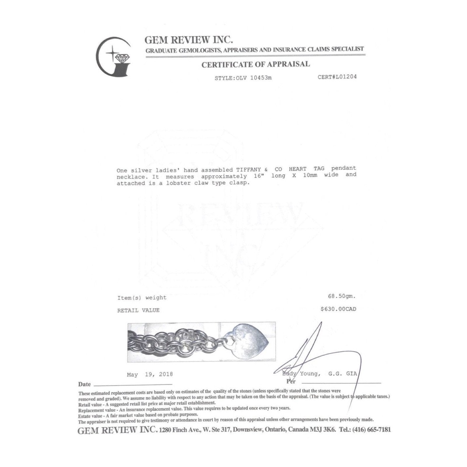 Tiffany & Co. Heart Tag Necklace