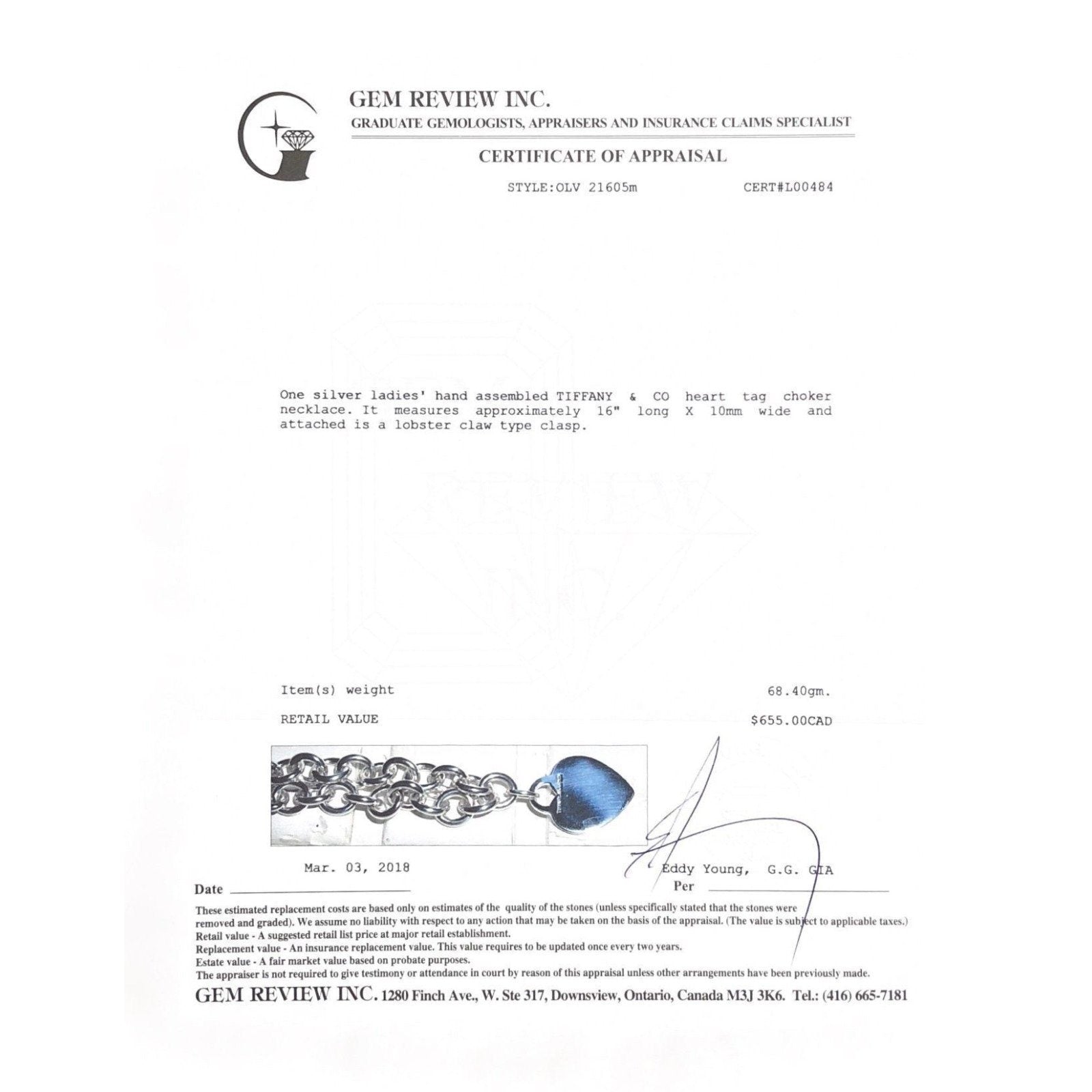 Tiffany & Co. Heart Tag Necklace with Toggle Clasp in Sterling Silver