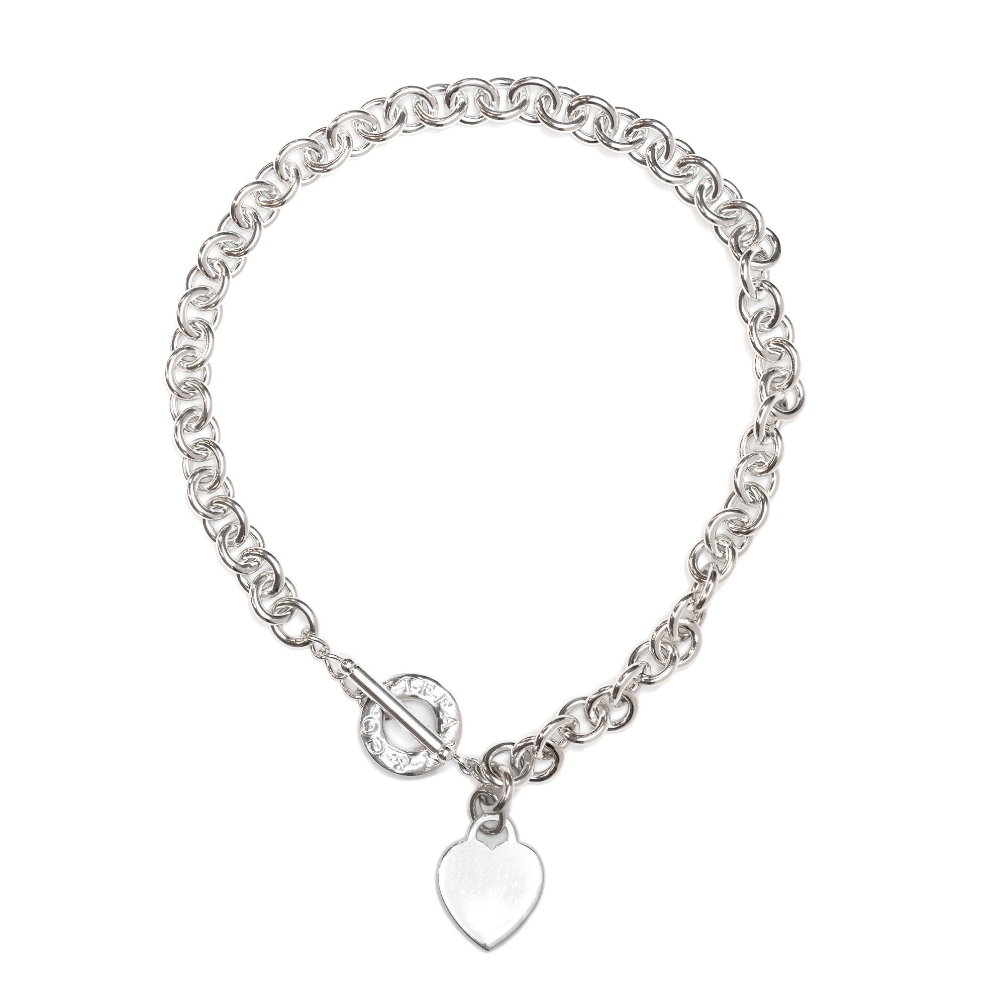 Tiffany & Co. Heart Tag Necklace with Toggle Clasp in Sterling Silver