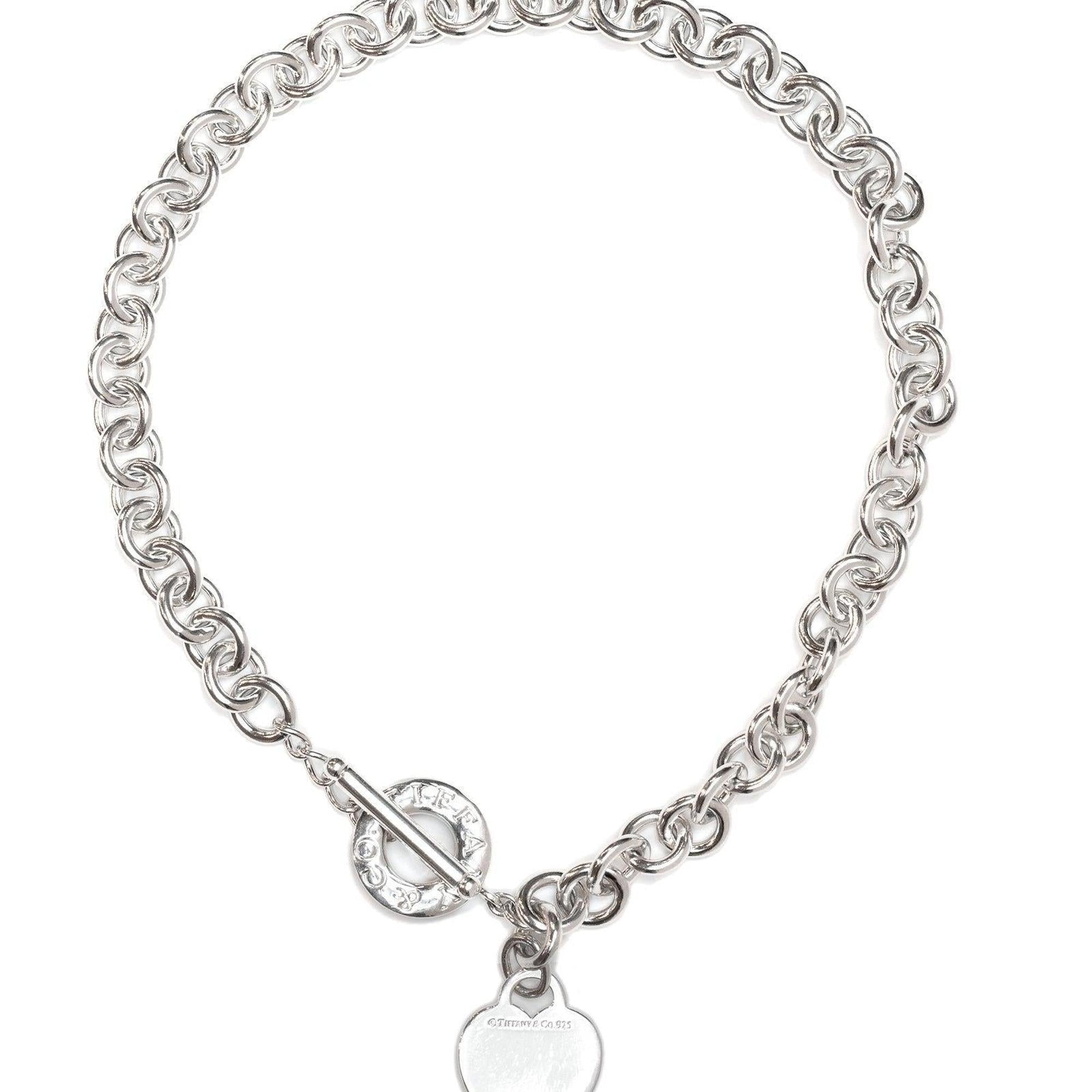 Tiffany & Co. Heart Tag Necklace with Toggle Clasp in Sterling Silver