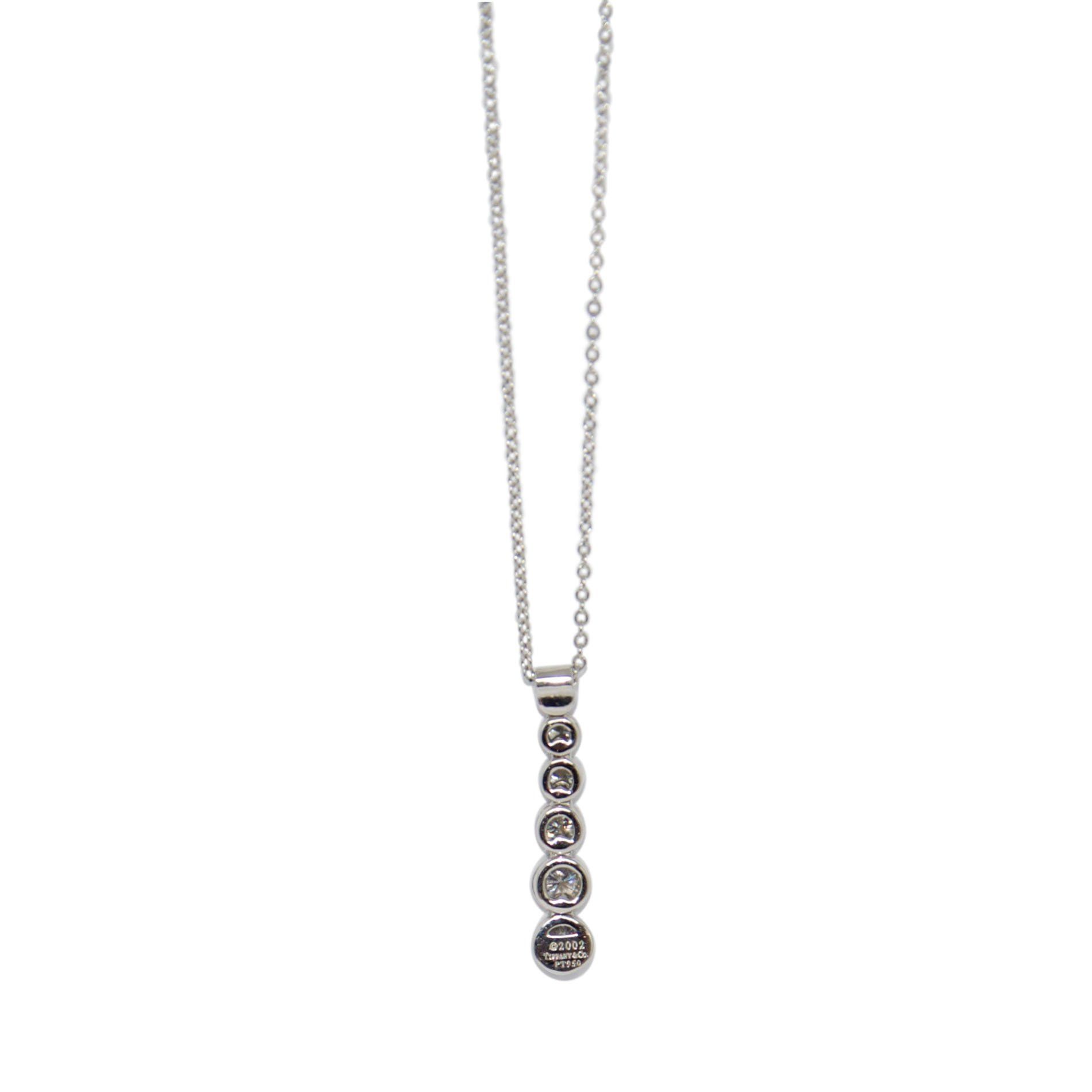 Tiffany & Co. Jazz Graduated Diamond Drop Pendant Necklace