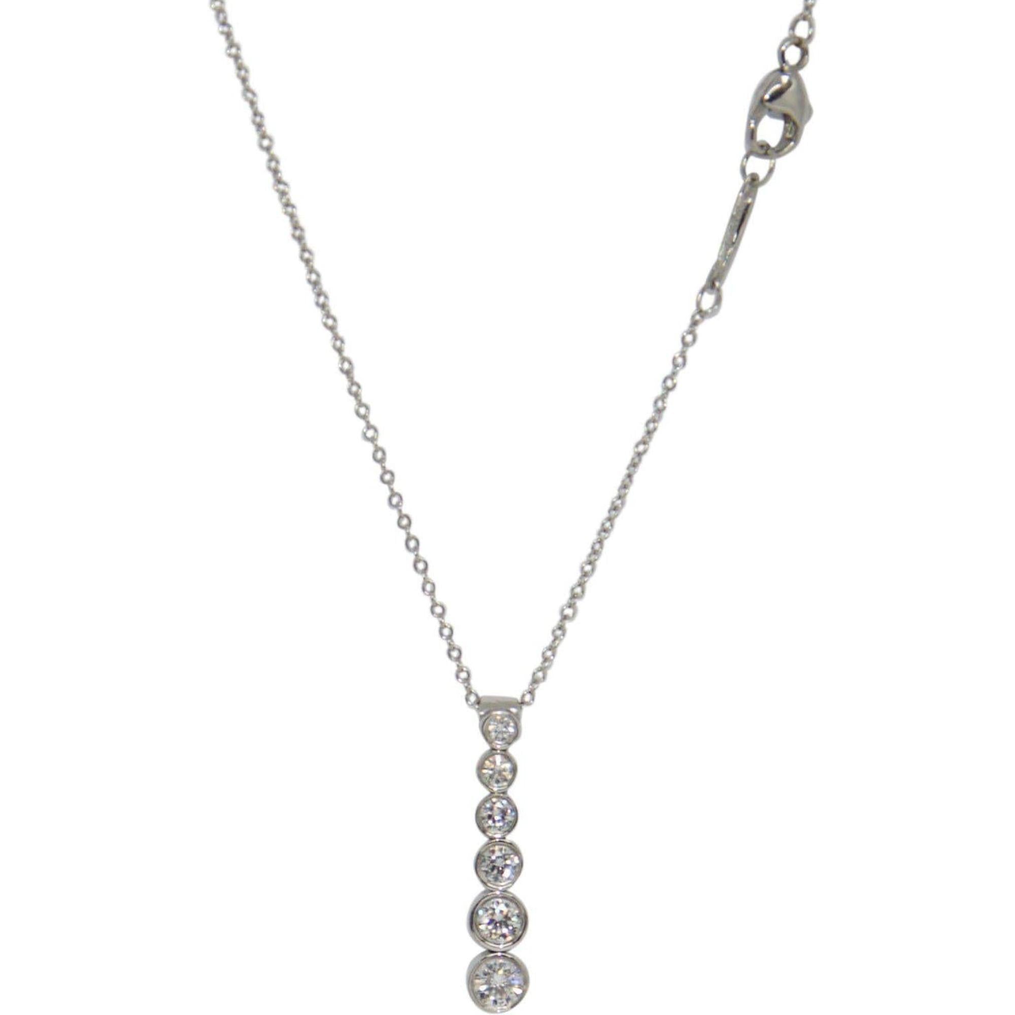Tiffany & Co. Jazz Graduated Diamond Drop Pendant Necklace