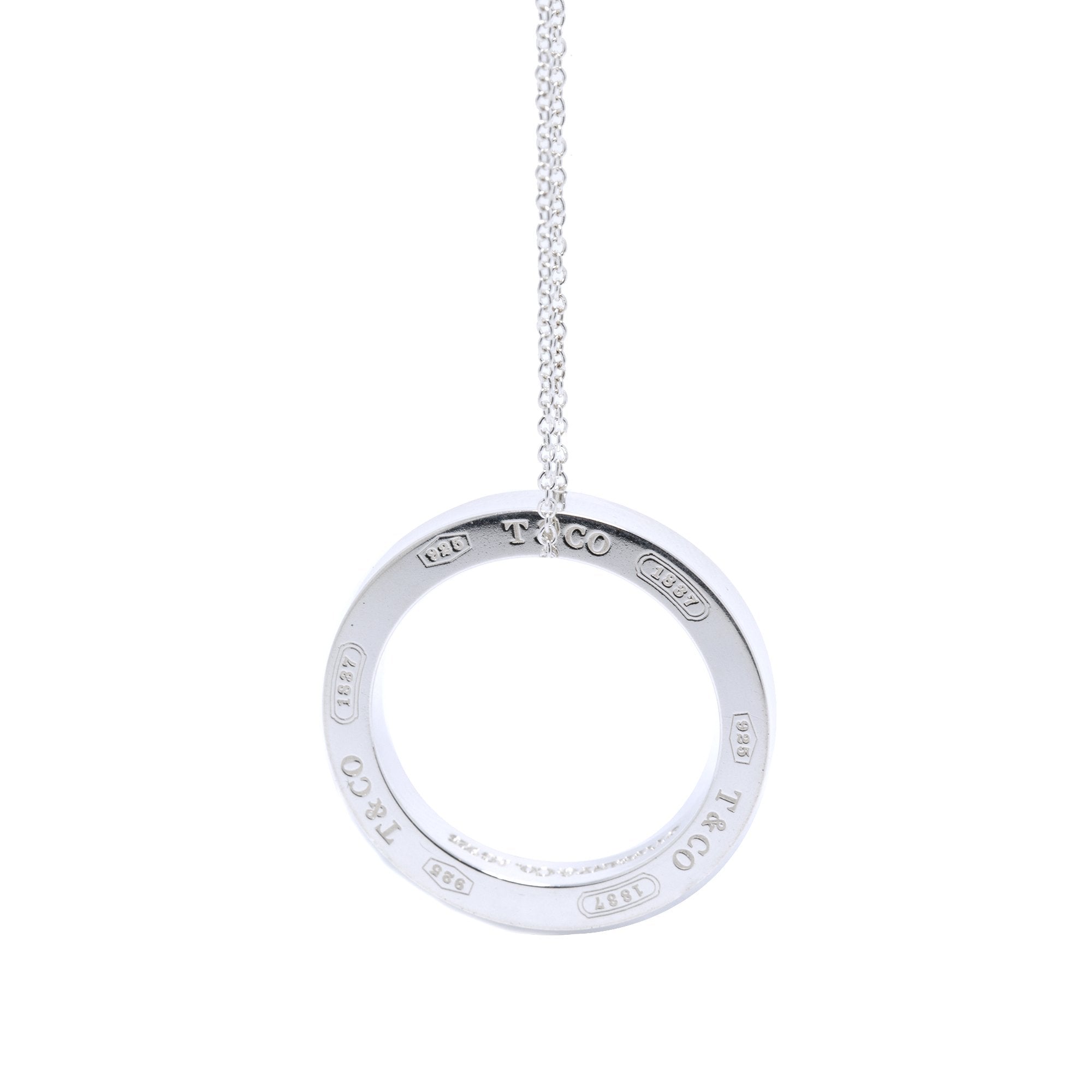 Tiffany & Co. Large 1837 Circle Pendant Necklace