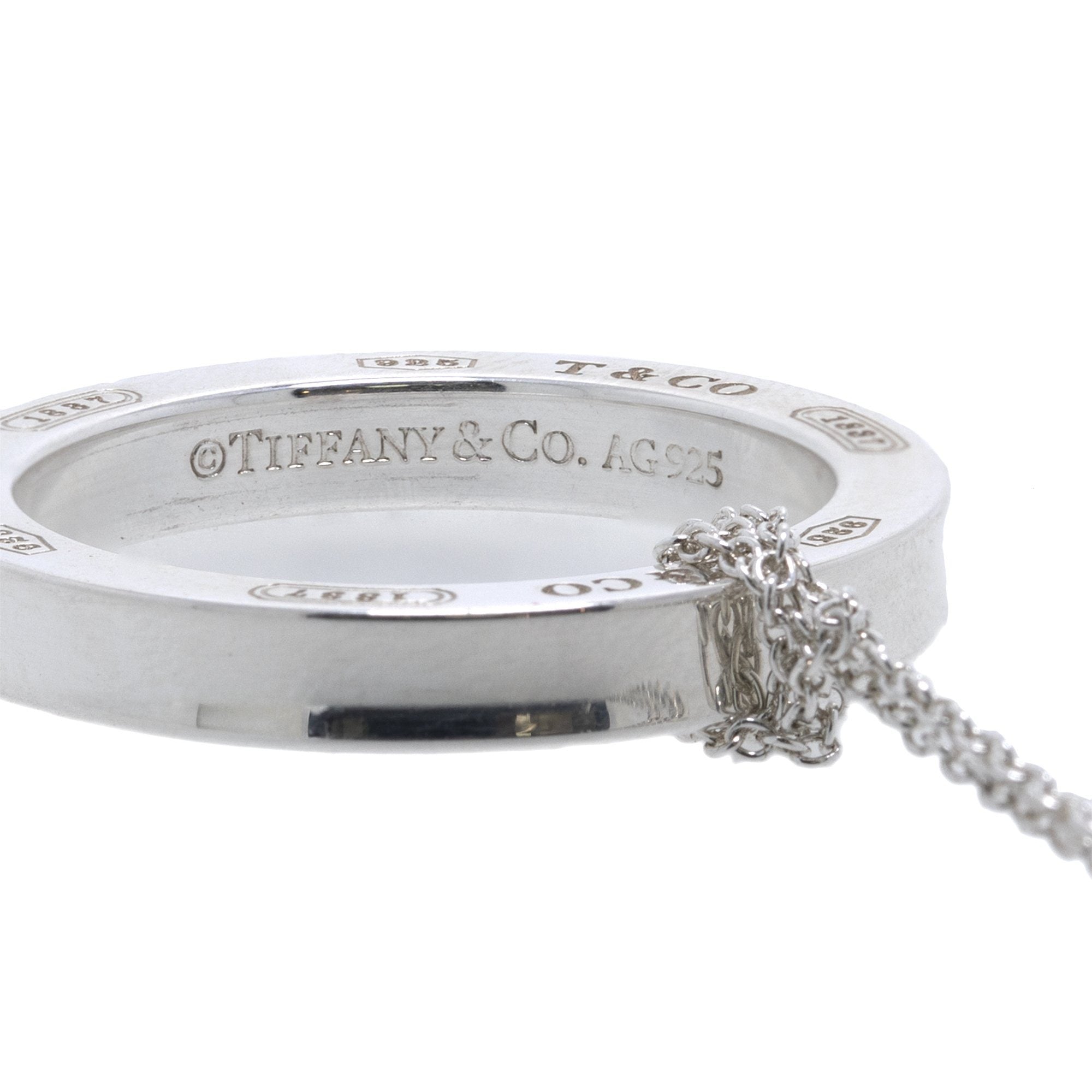 Tiffany & Co. Large 1837 Circle Pendant Necklace