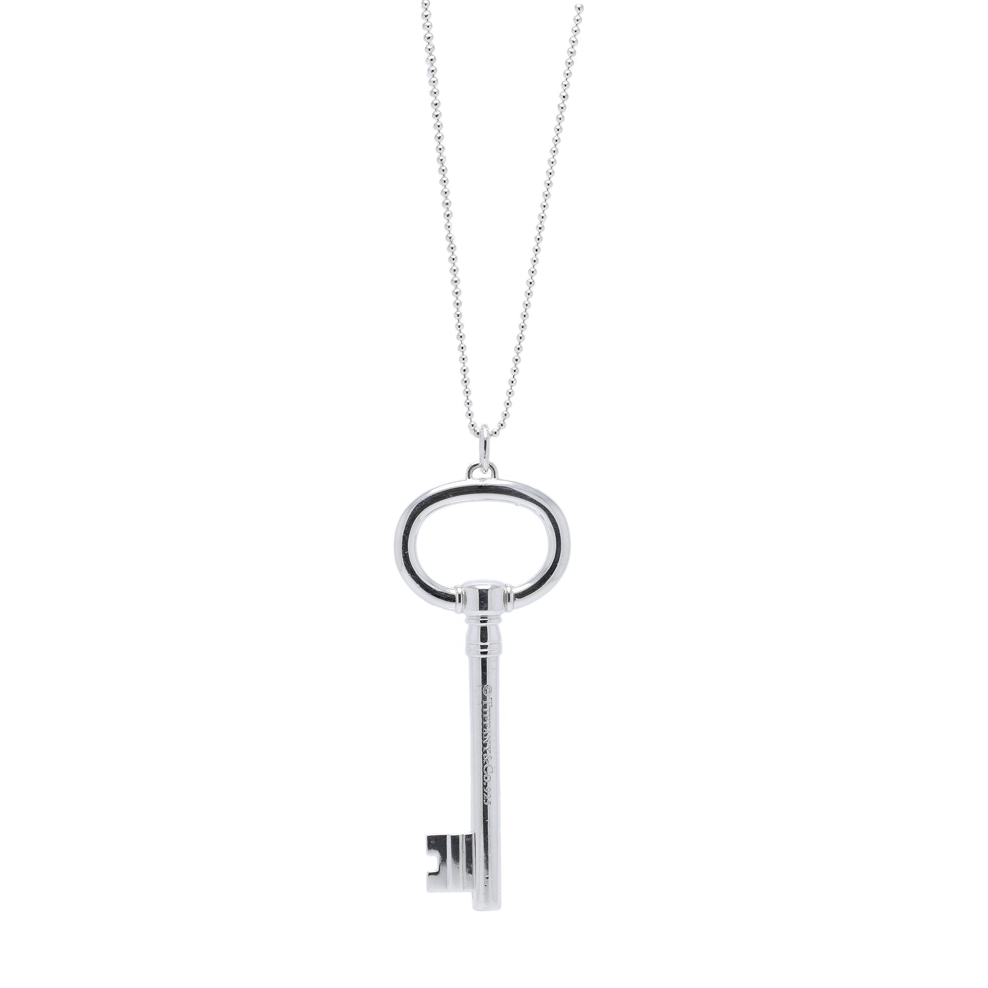 Tiffany & Co. Large Oval Key Pendant Necklace