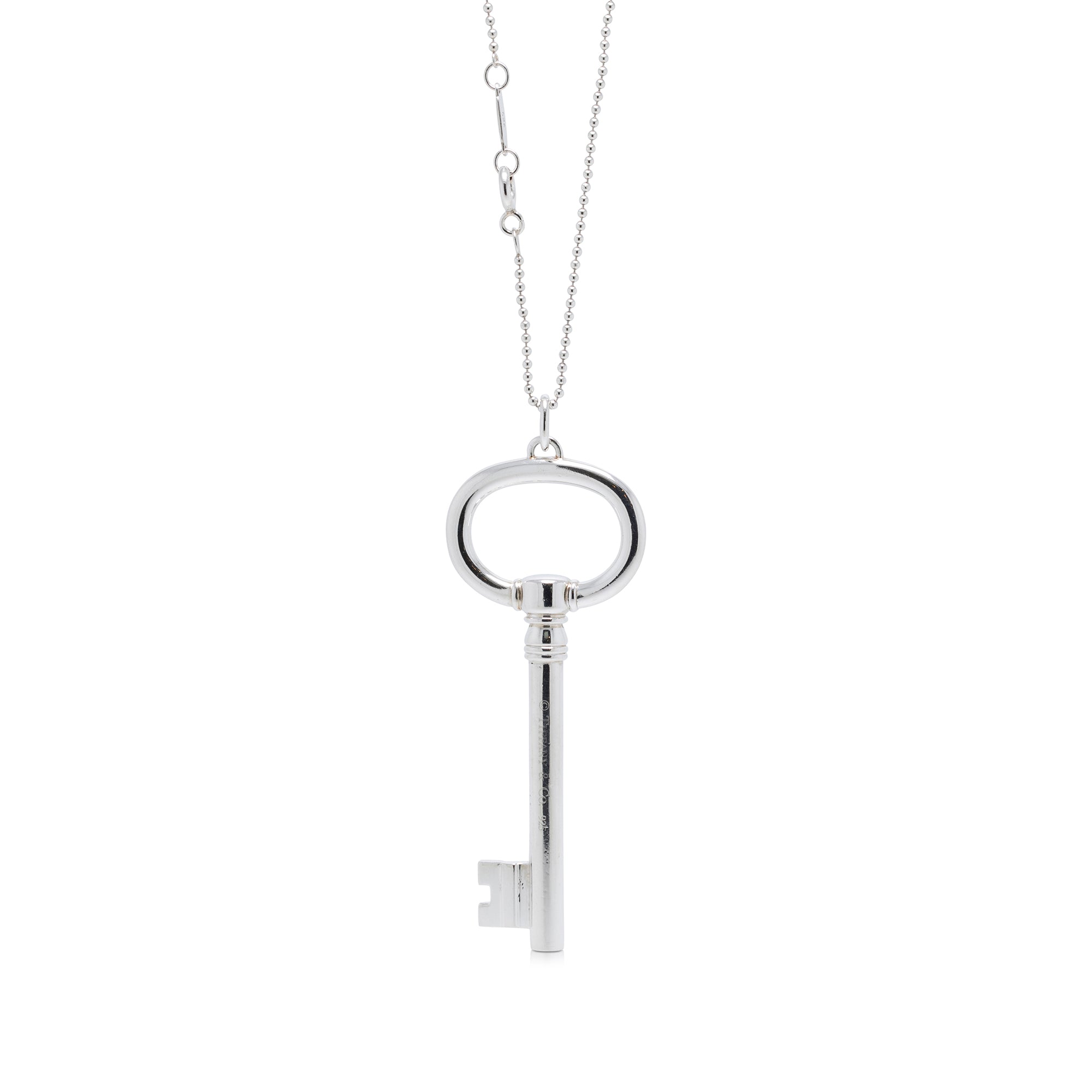 Tiffany & Co. Large Oval Key Pendant Necklace