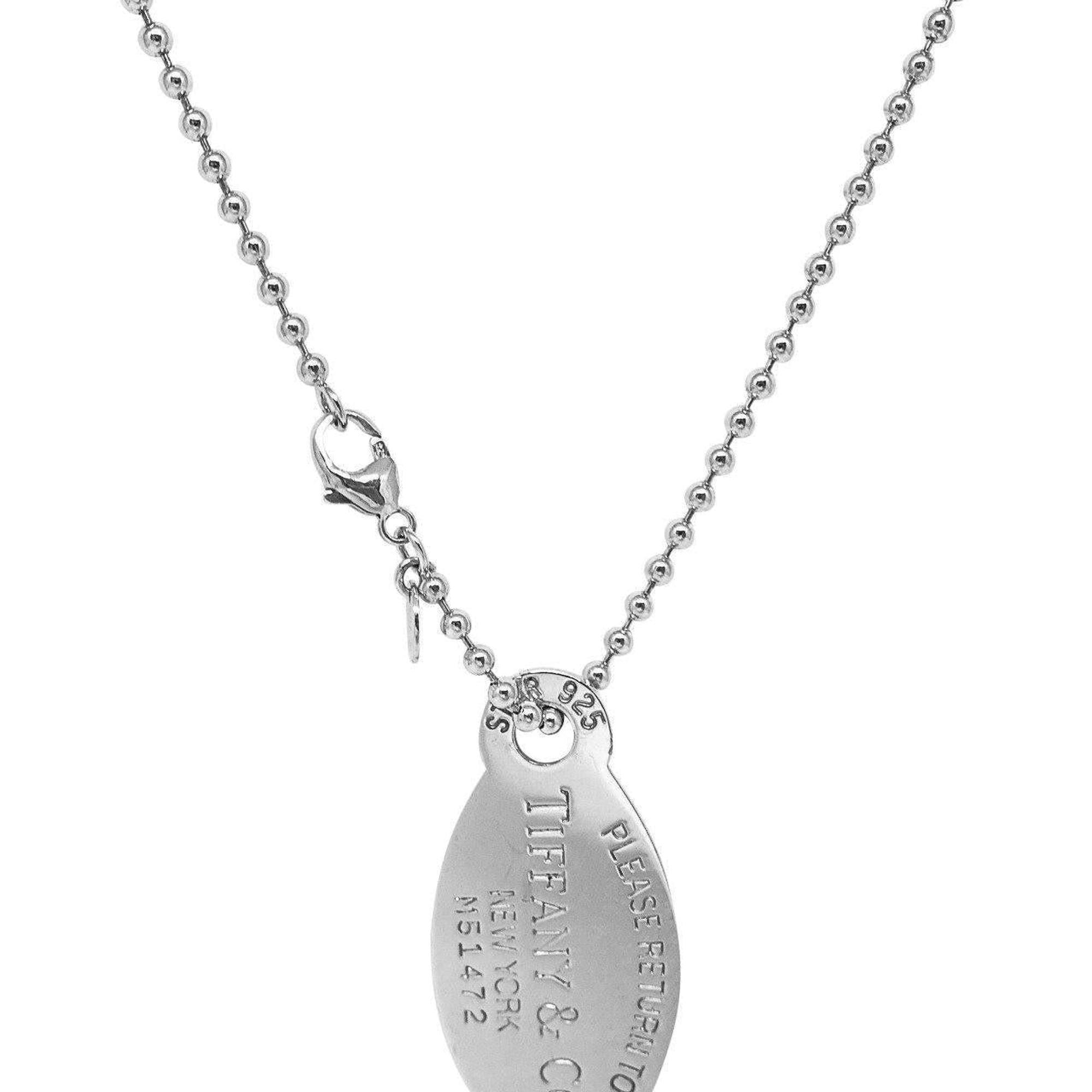 Tiffany & Co. Large Return to Tiffany Oval Tag Pendant Necklace