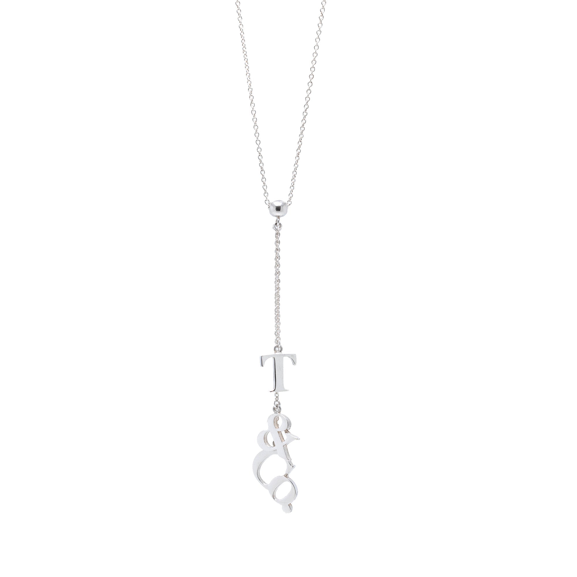 Tiffany & Co. Logo Charm Lavalier Necklace