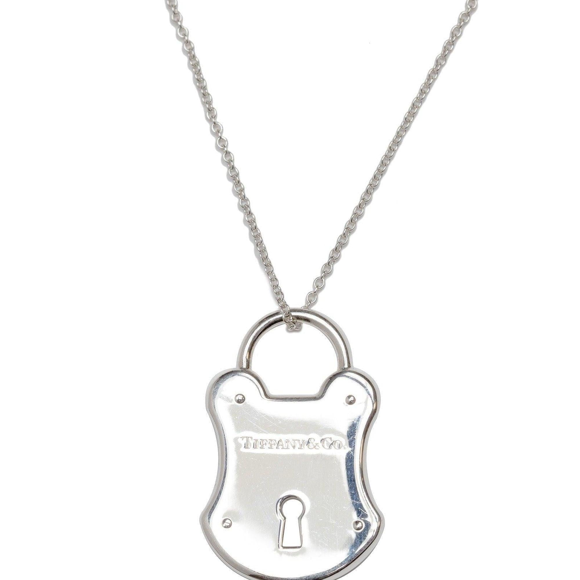 Tiffany & Co. Love Lock Charm Pendant Necklace