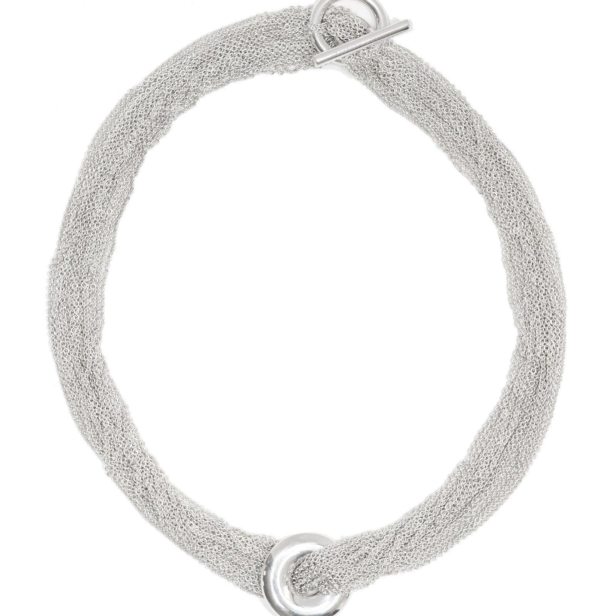 Tiffany & Co. Mesh Circle Pendant Necklace