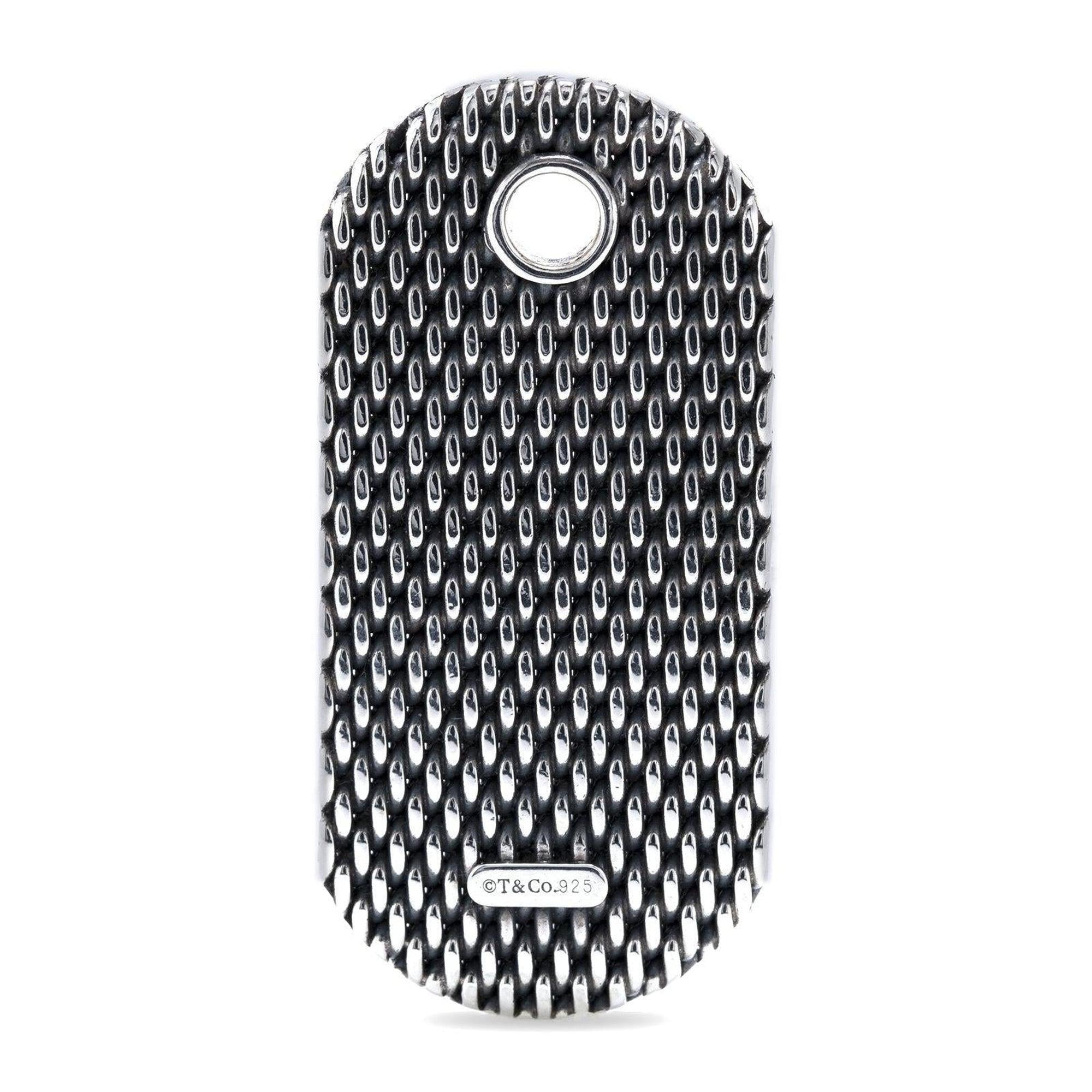 Tiffany & Co. Mesh Dog Tag Pendant