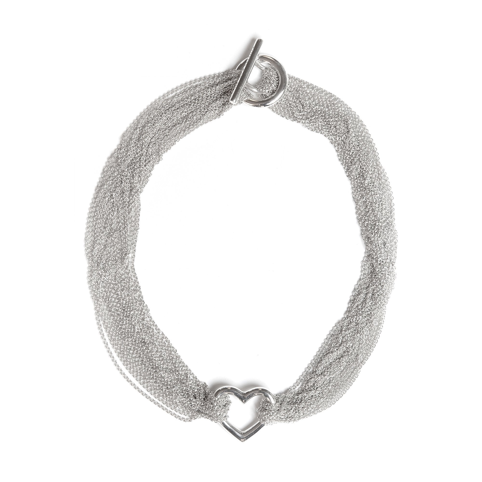 Tiffany & Co. Mesh Heart Necklace