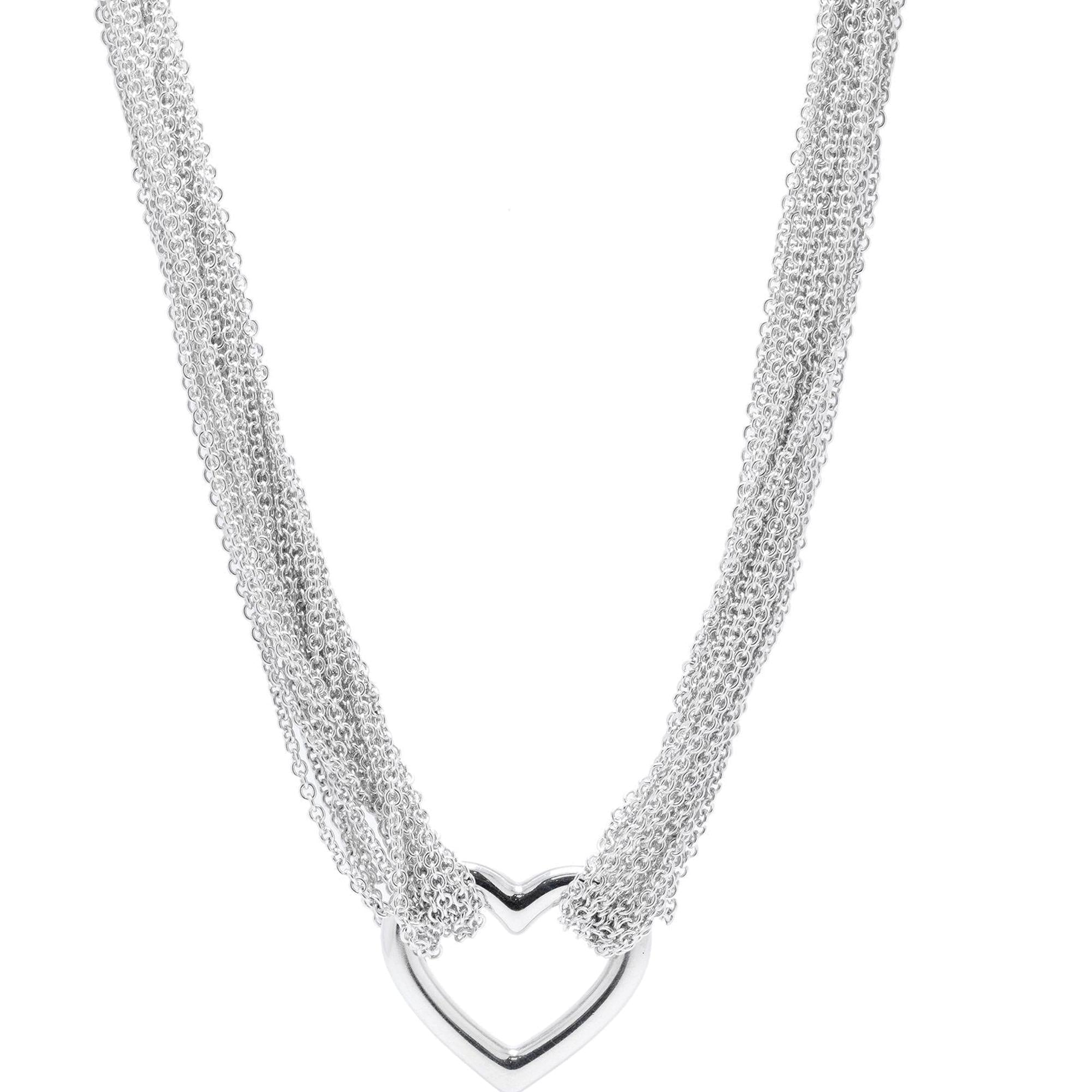 Tiffany & Co. Mesh Heart Necklace