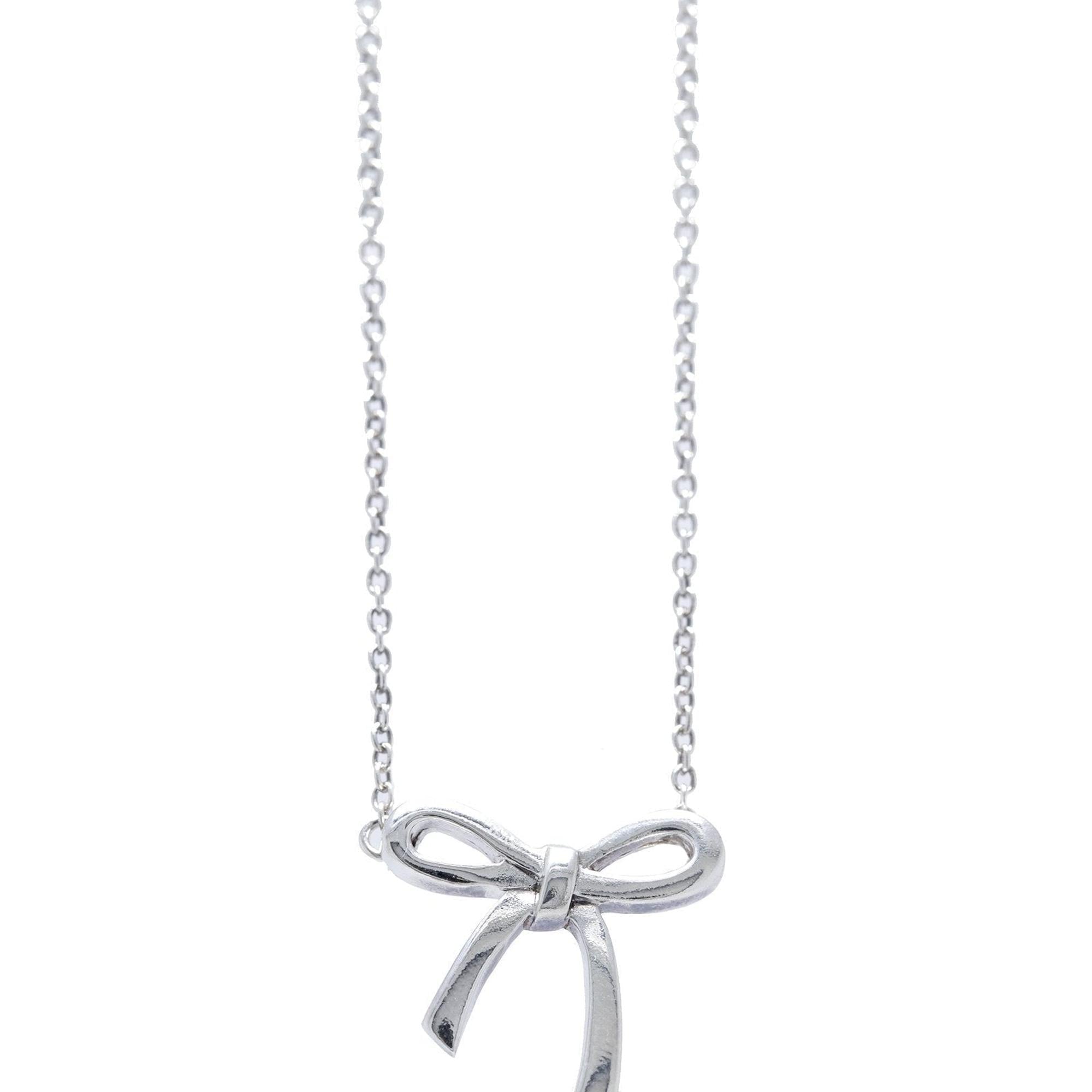 Tiffany & Co. Mini Bow Pendant Necklace