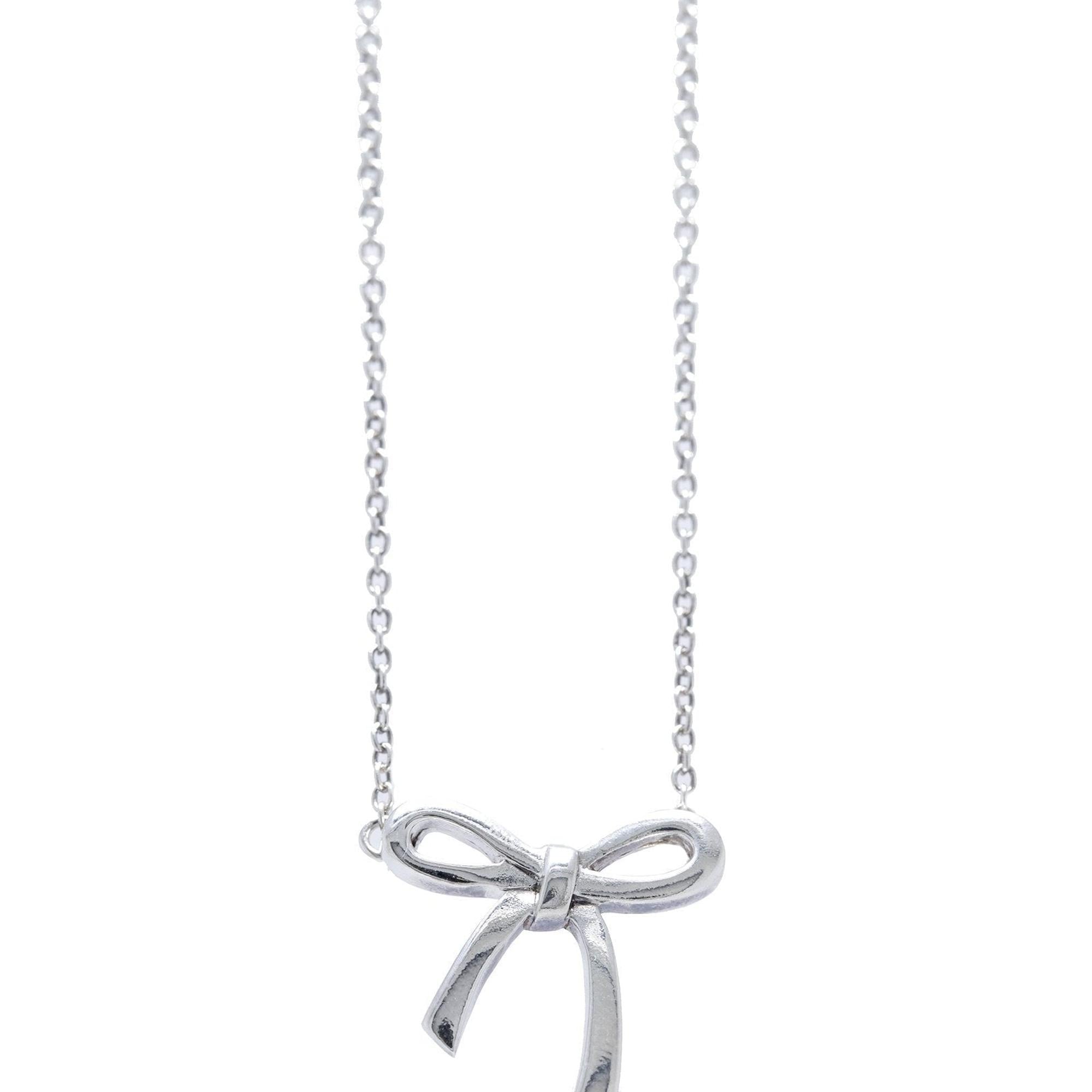 Tiffany & Co. Mini Bow Pendant Necklace