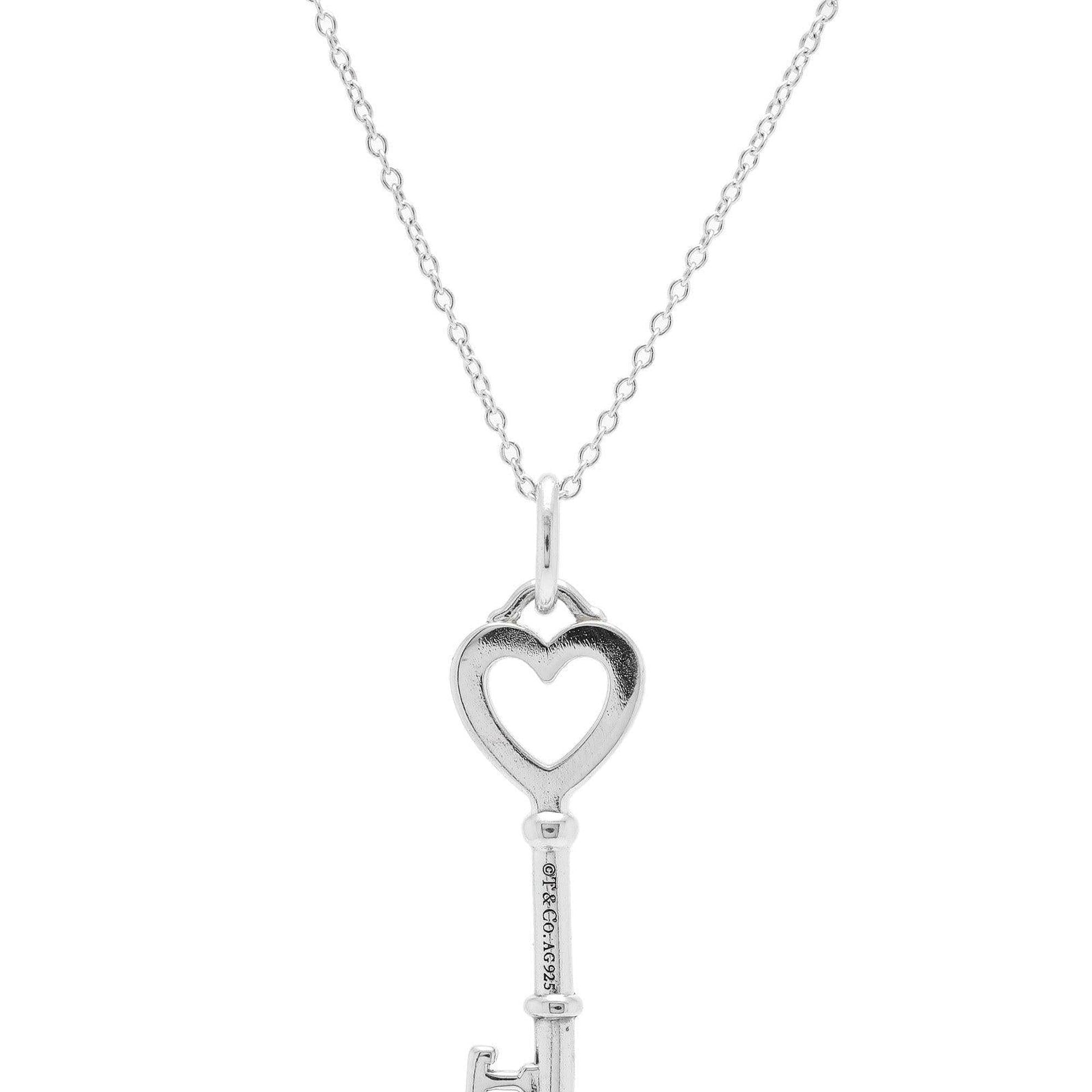 Tiffany & Co. Mini Heart Key Pendant Necklace