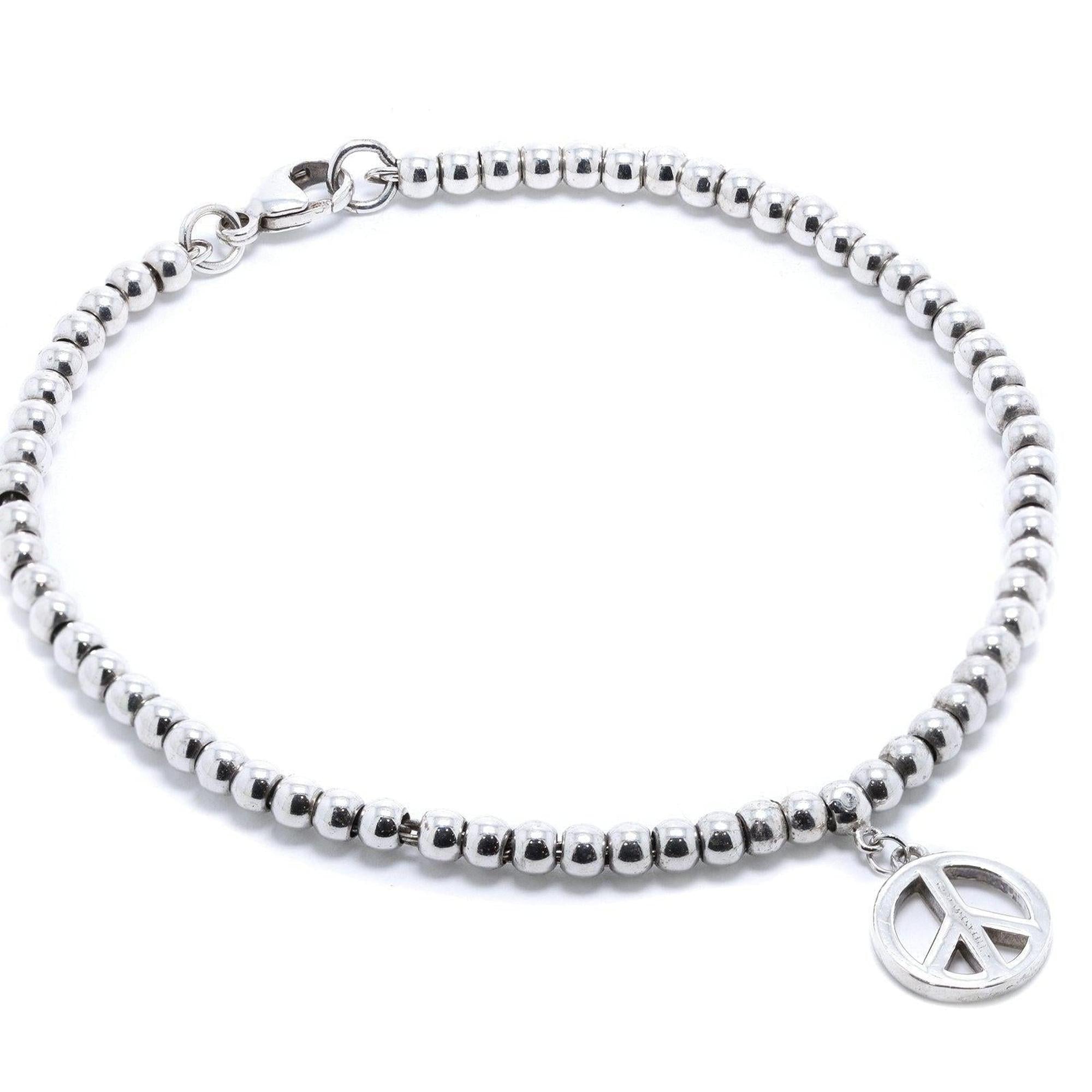 Tiffany & Co. Mini Peace Charm Bead Bracelet